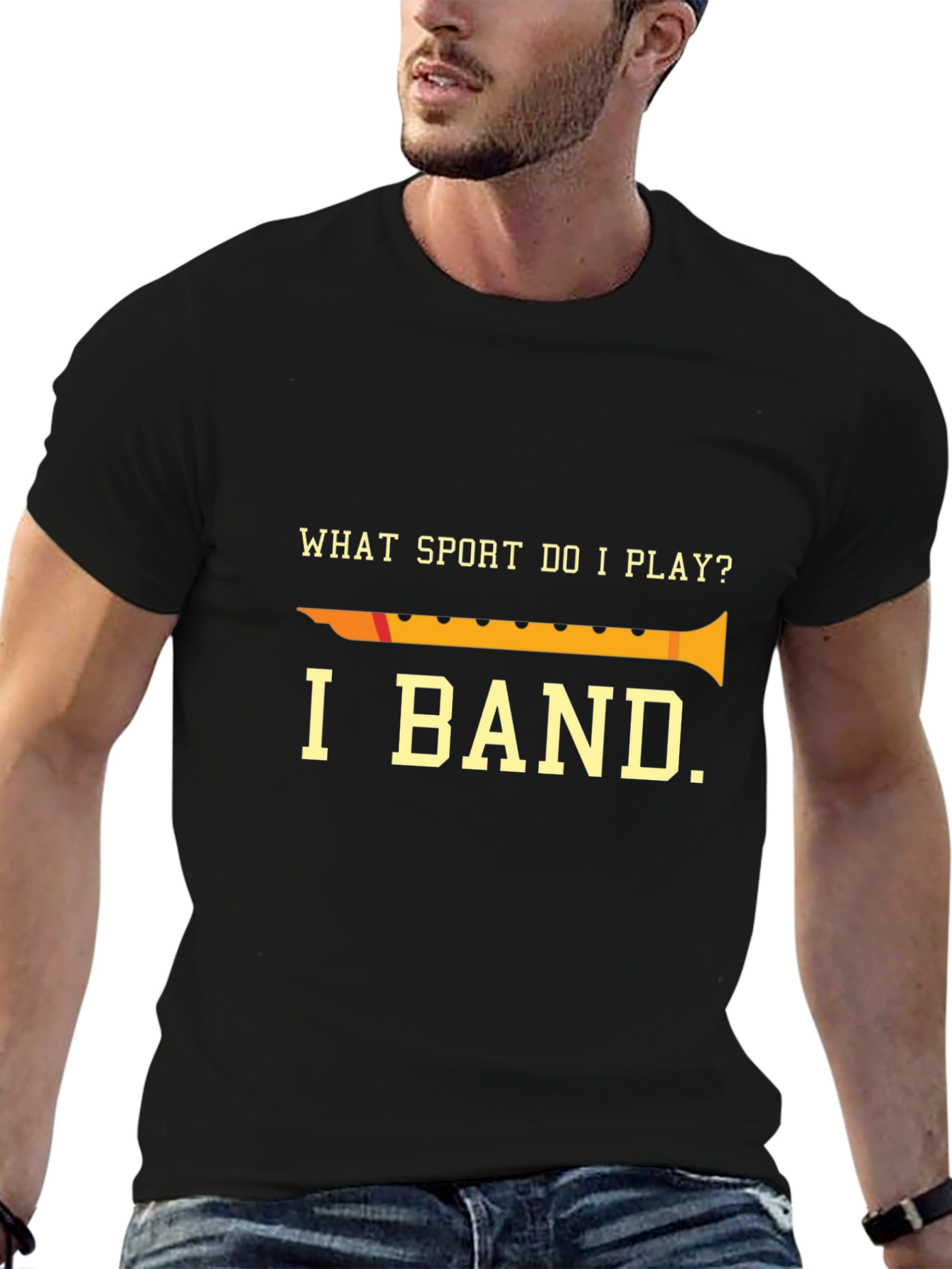 Black I Band Funny T-Shirt, Clarinet Shirt, Marching Band Tee view 6