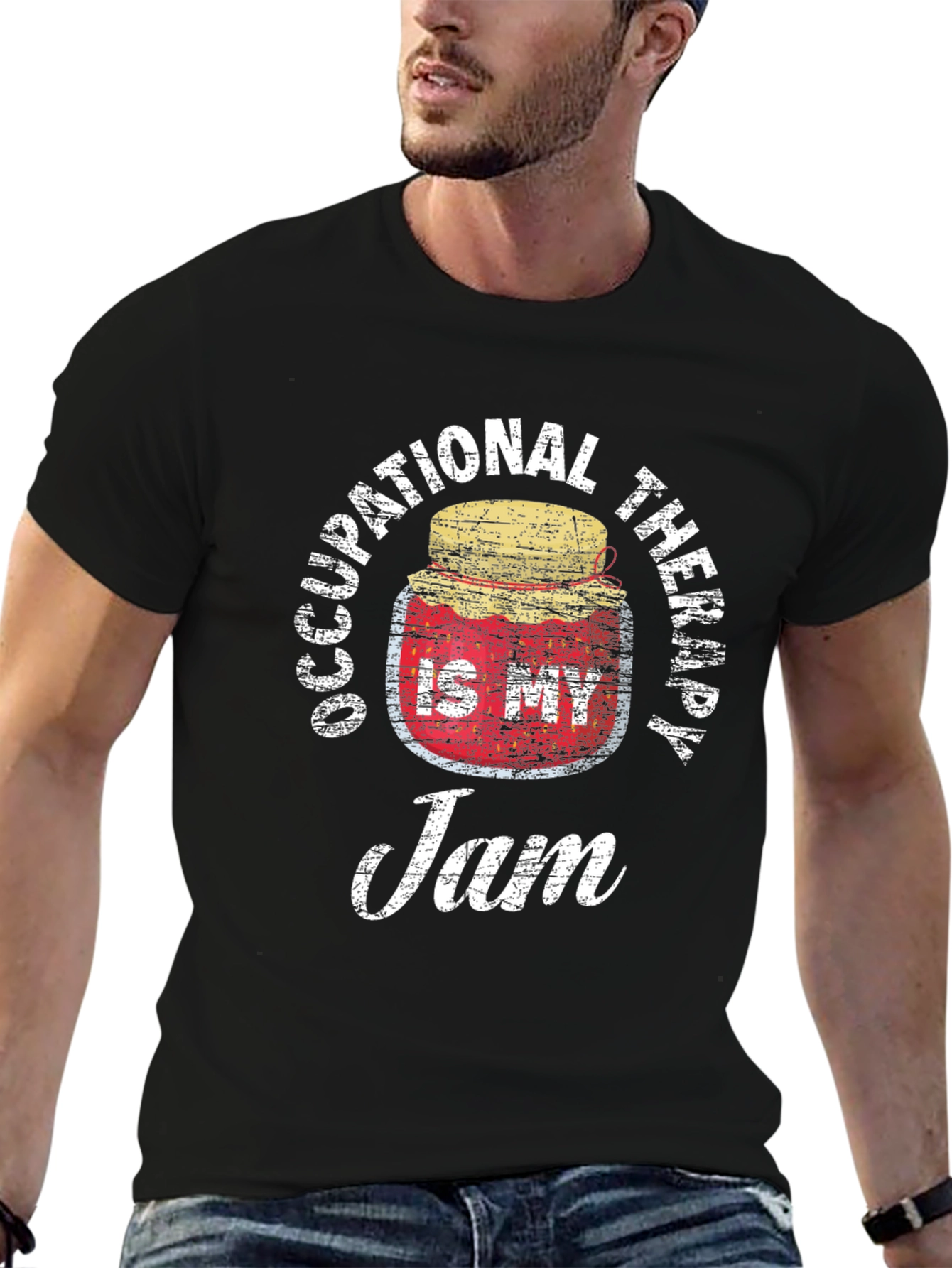 Black Occupational Therapy Jam T-Shirt - Therapist Gift view 6