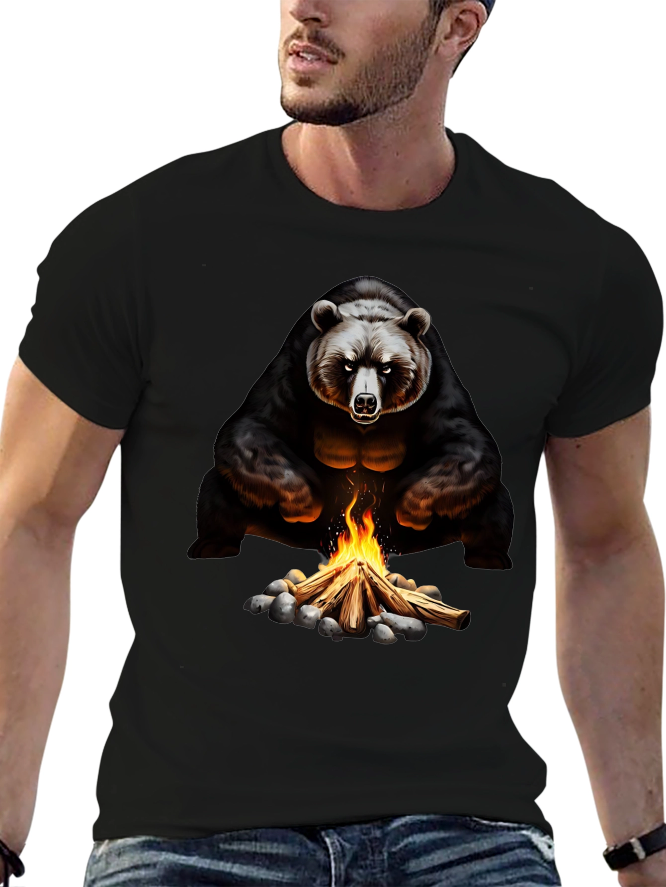 Black Bear Campfire Graphic Tee view 6