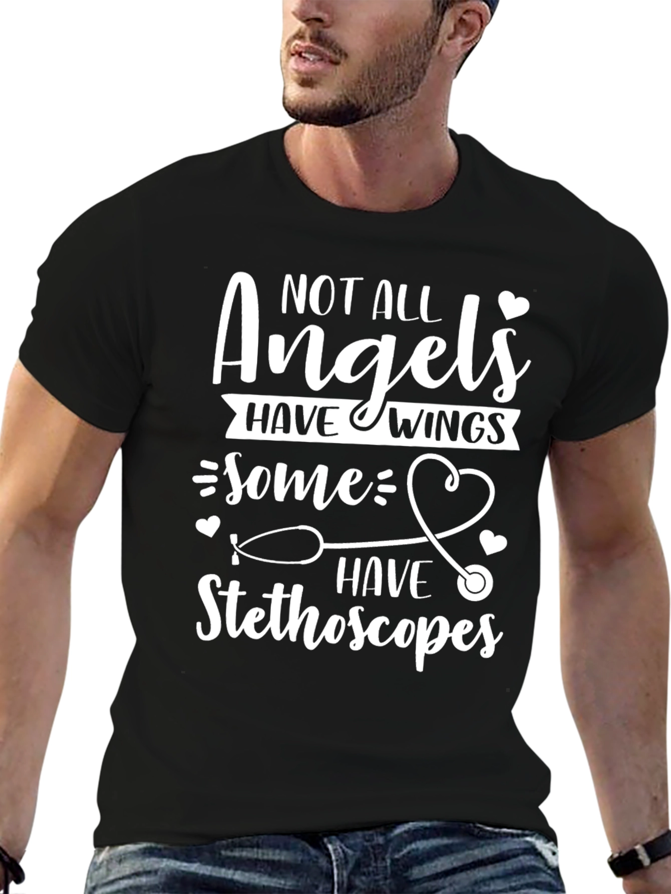 Black Angels Stethoscope Graphic Tee view 6