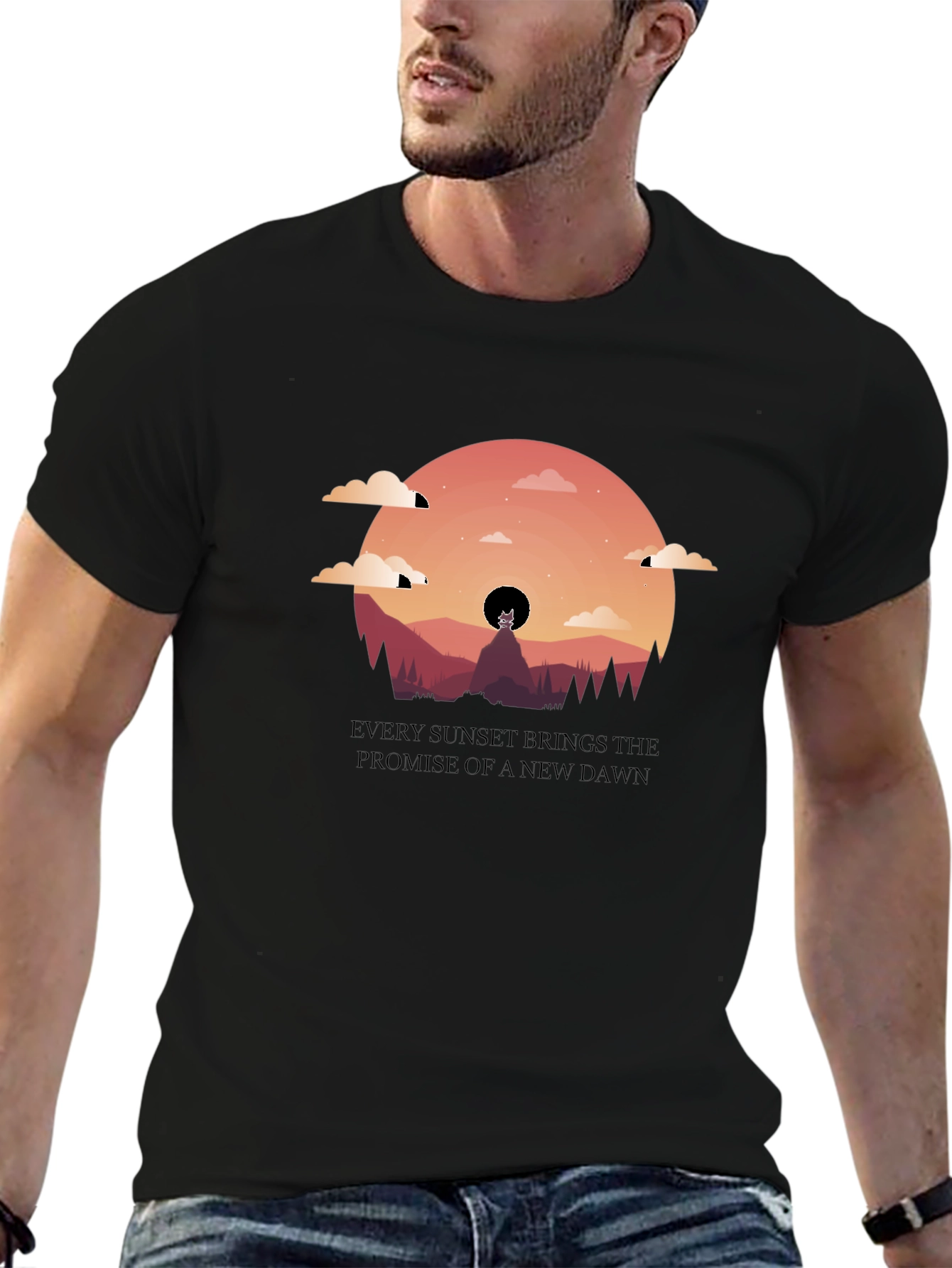 Black Sunset Promise Graphic Tee view 6