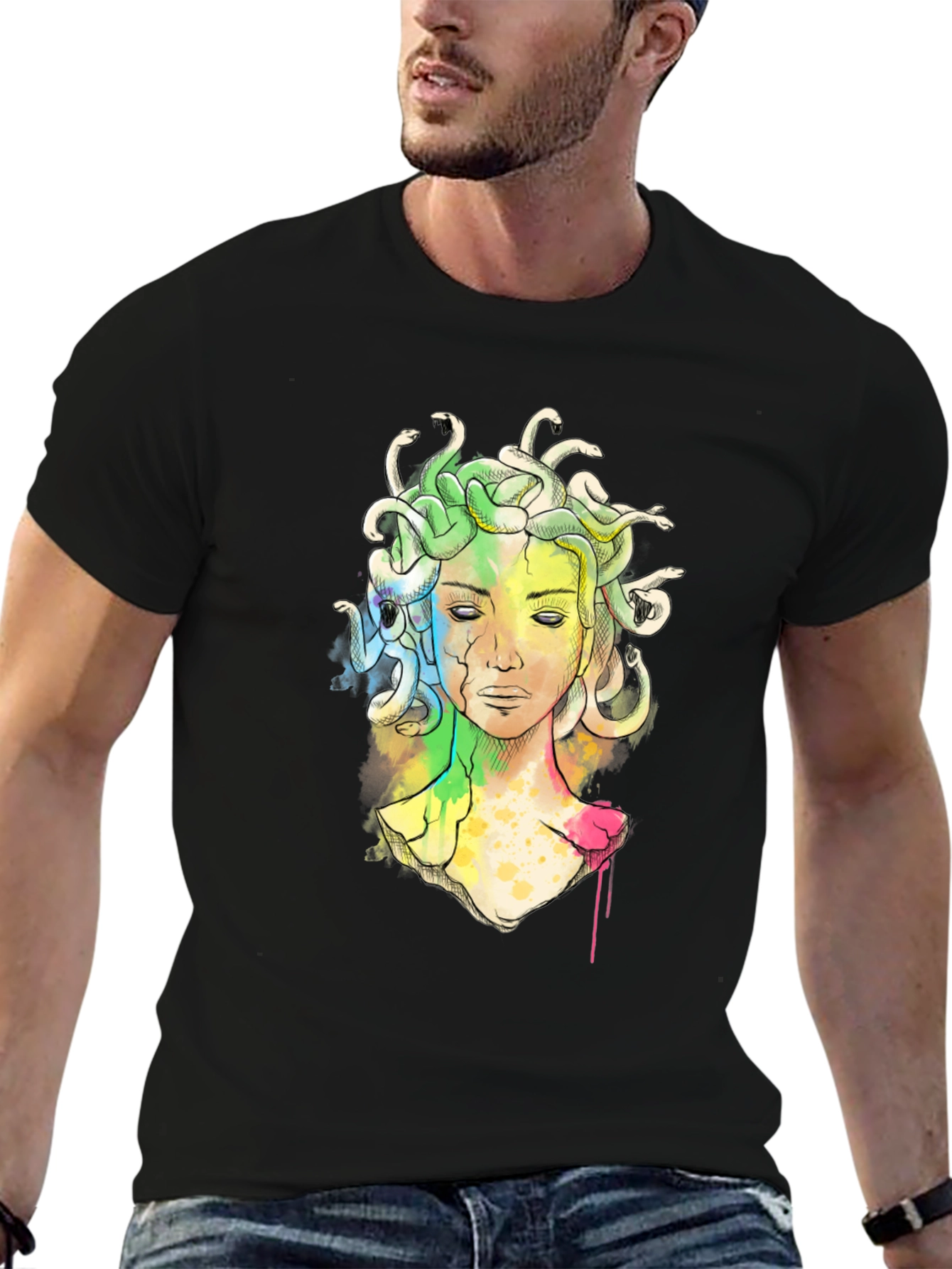Black Medusa Graphic Tee - Modern Myth T-Shirt view 6