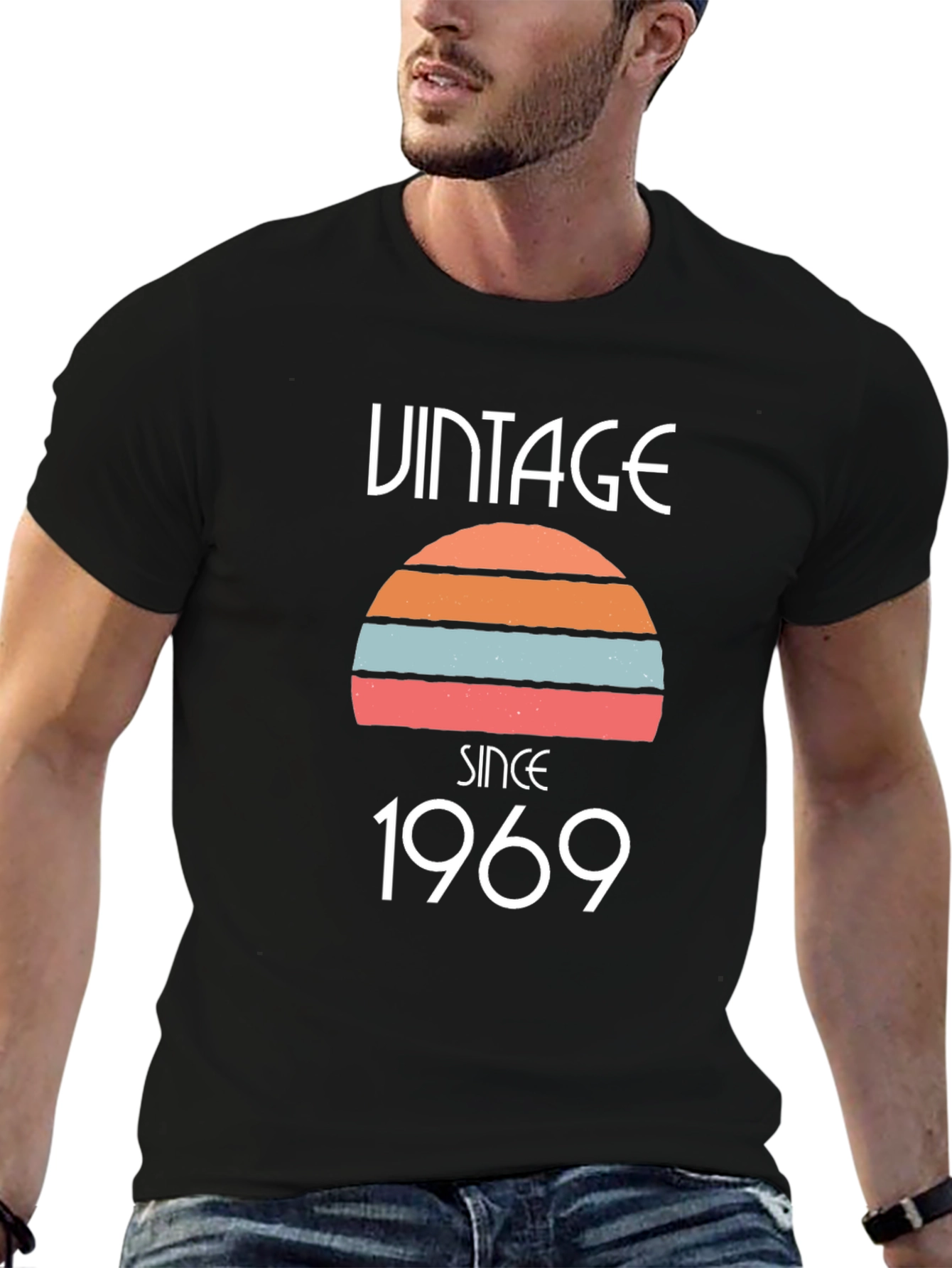 Black Vintage Since 1969 Graphic T-Shirt view 6