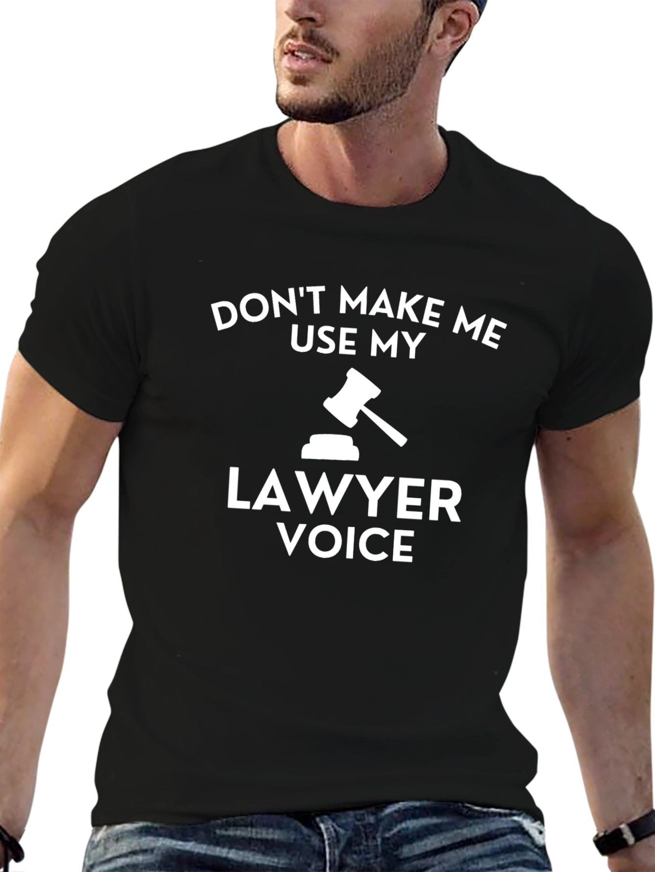 Black Don't Make Me Use My Lawyer Voice Funny T-Shirt view 6