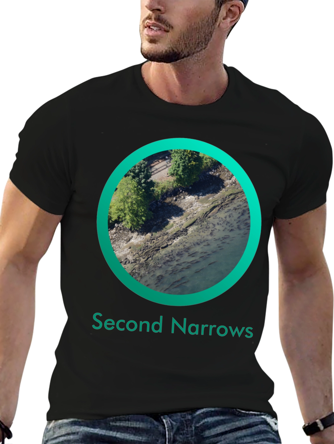 Black Second Narrows Graphic T-Shirt - Black view 6
