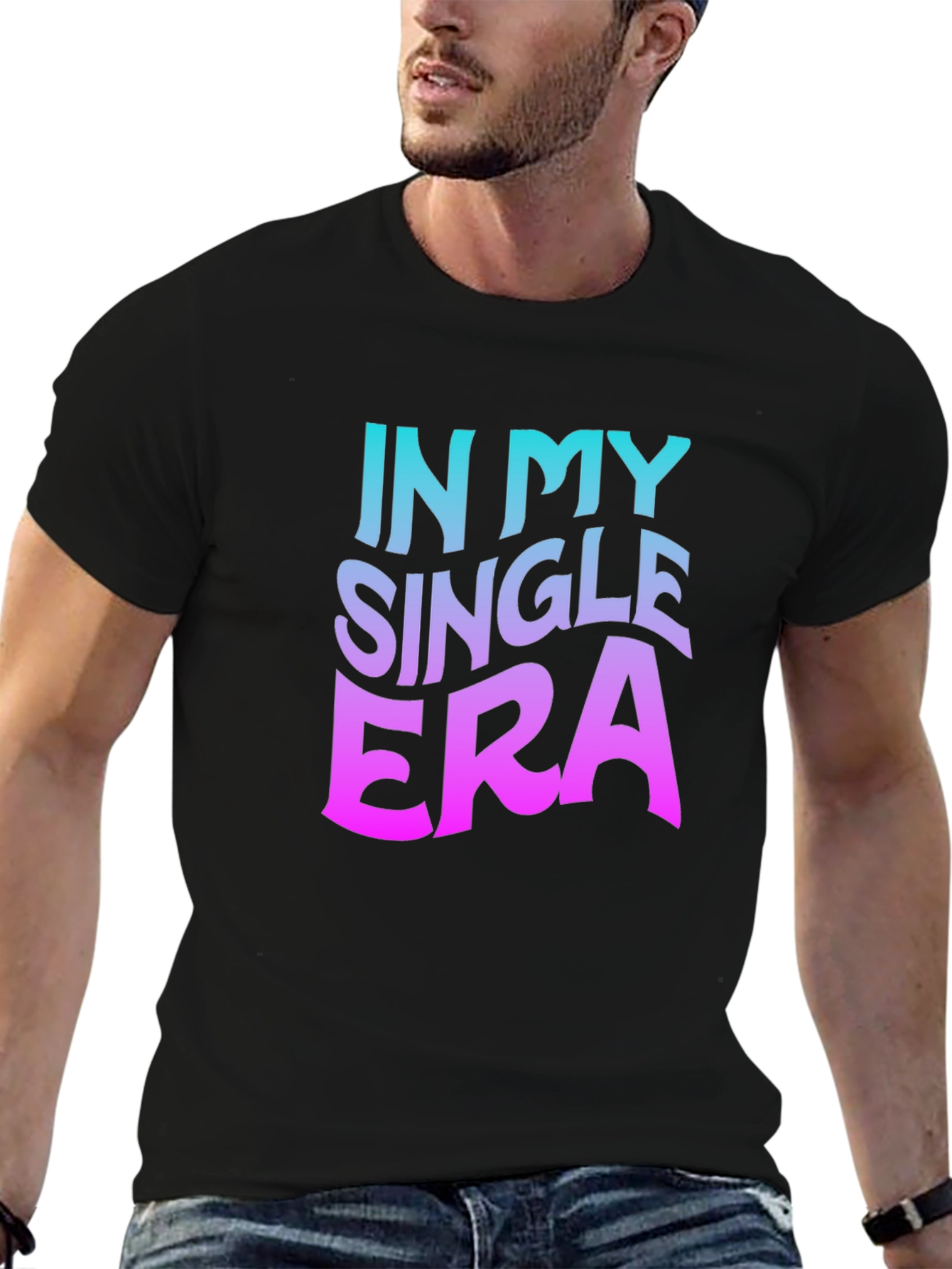 Black In My Single Era Black Graphic Tee view 6