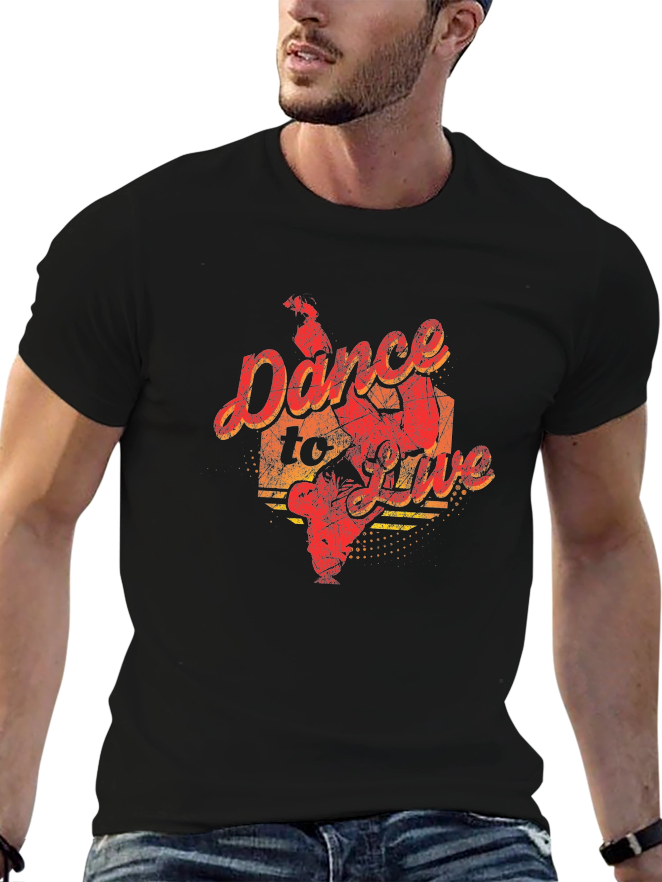 Black Dance To Live Graphic Tee - Black view 6