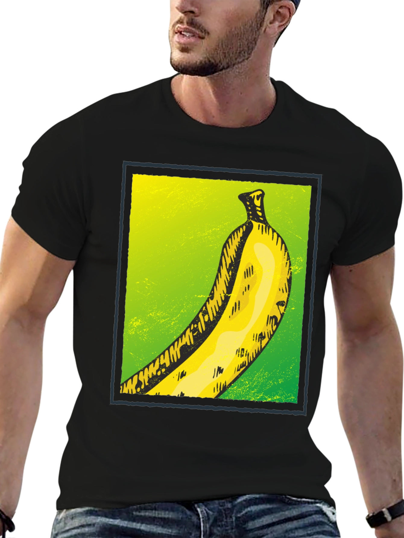 Black Banana Graphic Tee - Quirky Fruit Design view 6