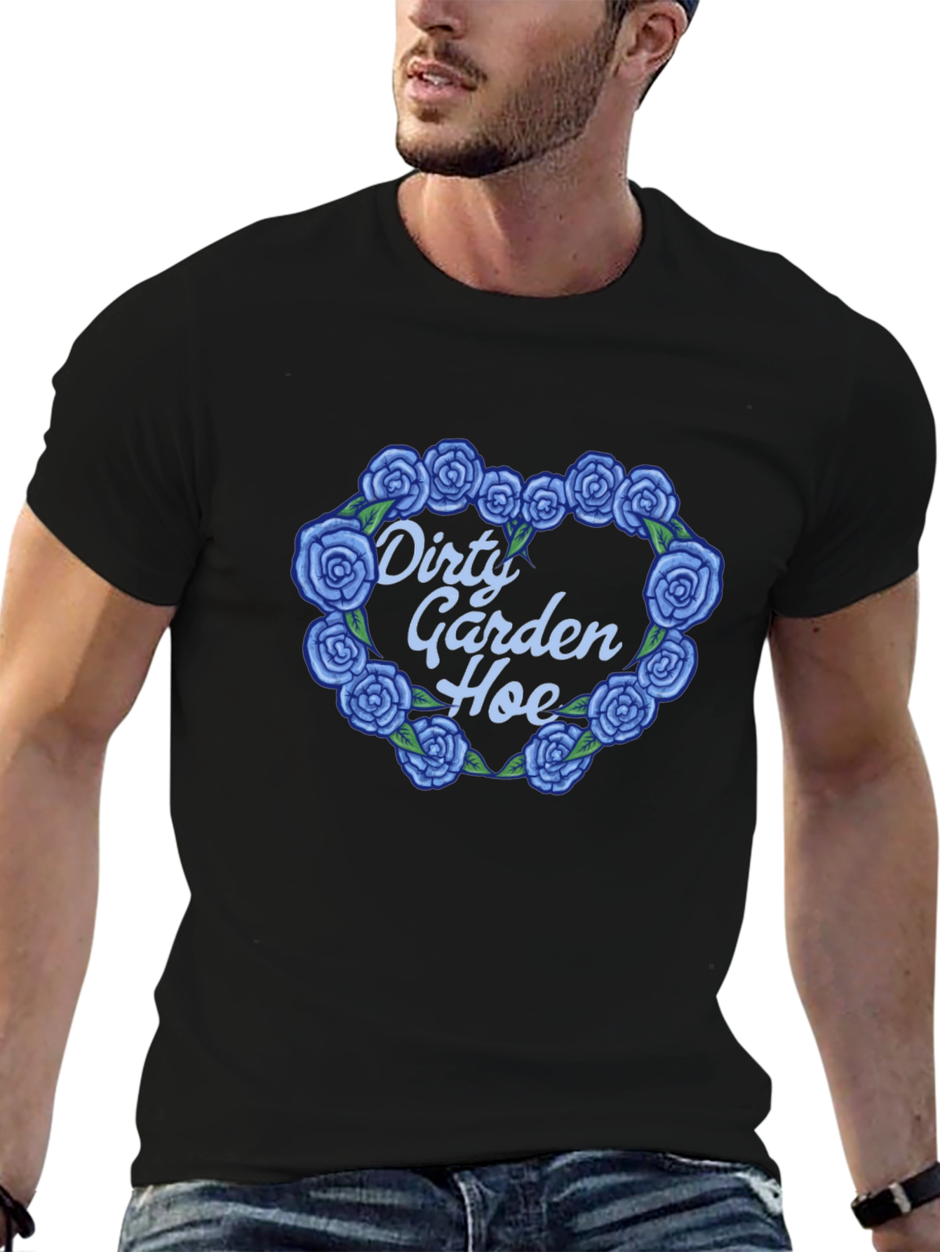 Black Dirty Garden Hoe Graphic T-Shirt view 6