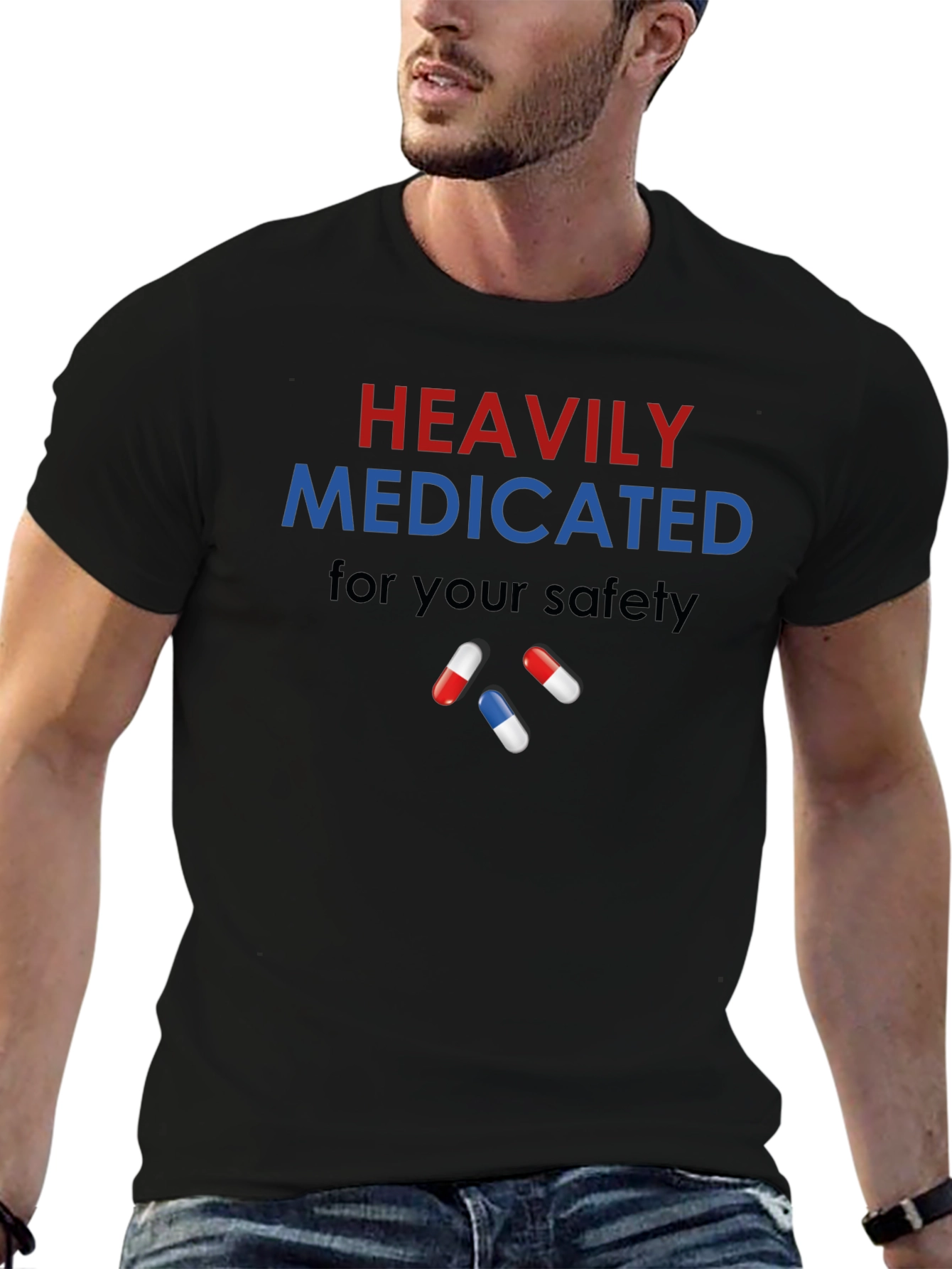 Heavily Medicated T-Shirt - Funny Graphic Tee - 6