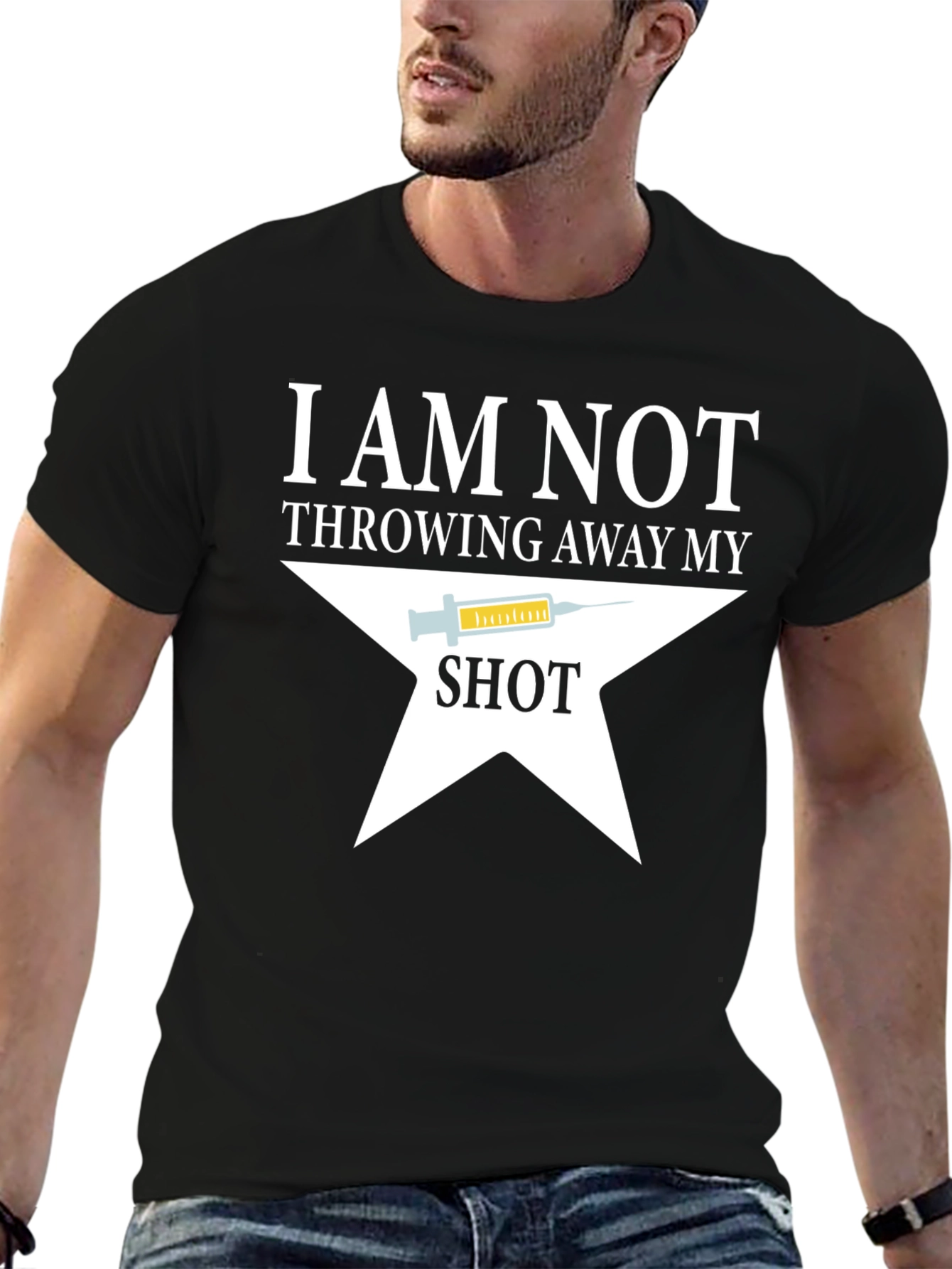 Black I Am Not Throwing Away My Shot T-Shirt view 6