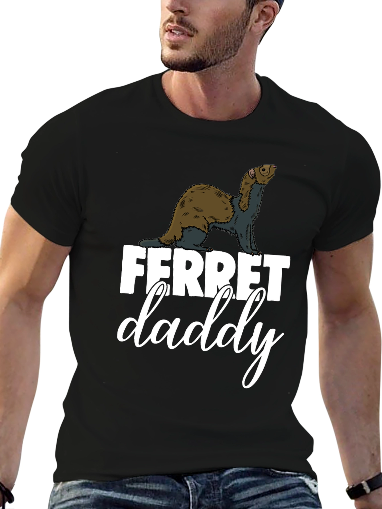 Black Ferret Daddy Graphic Tee view 6