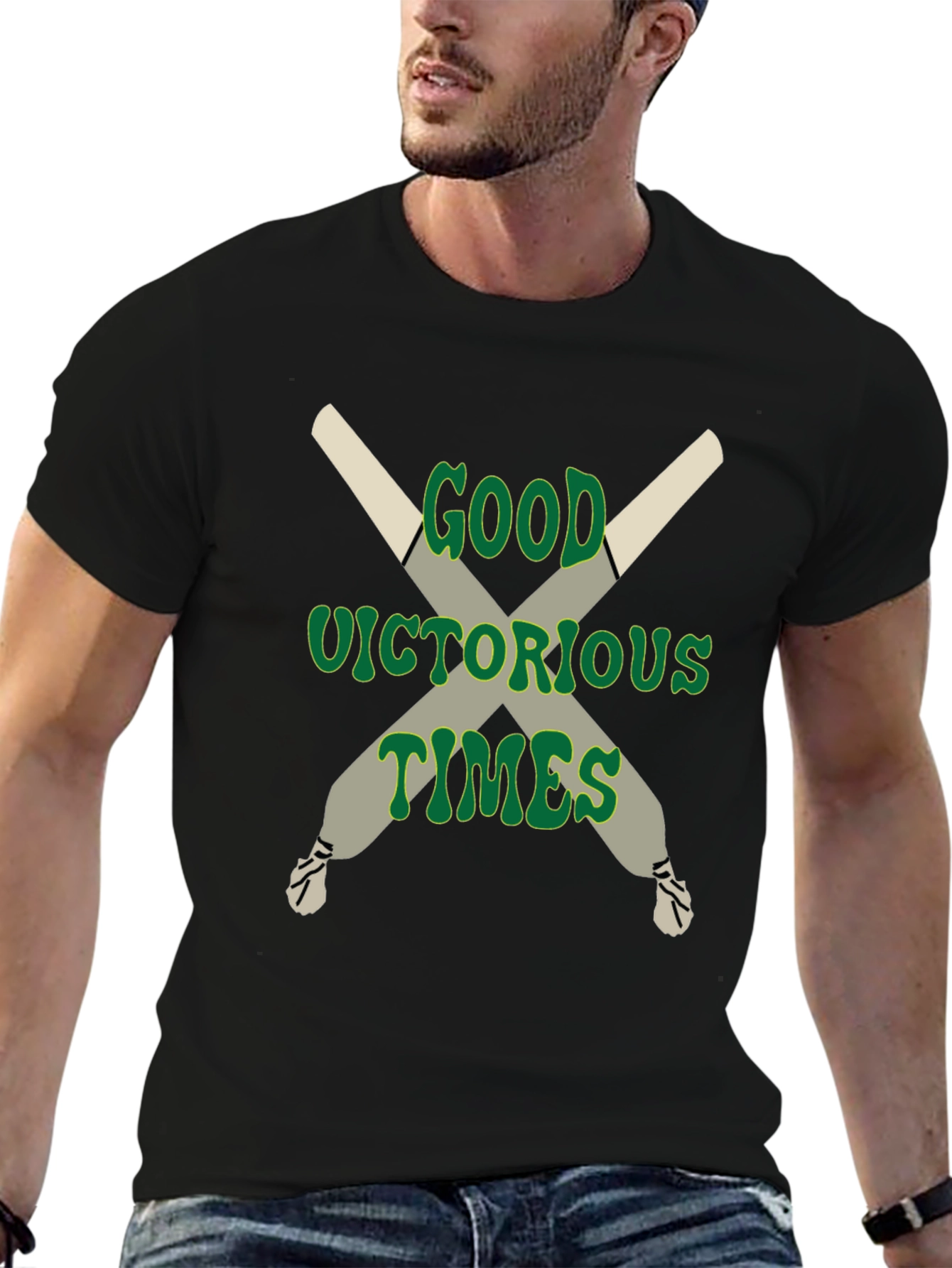 Black Good Victorious Times Graphic T-Shirt view 6