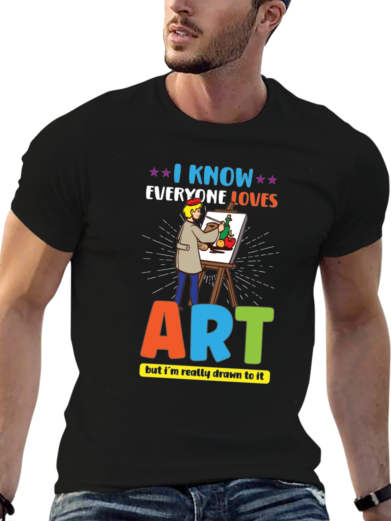 Black Artist Graphic T-Shirt - Art Lover Tee view 6