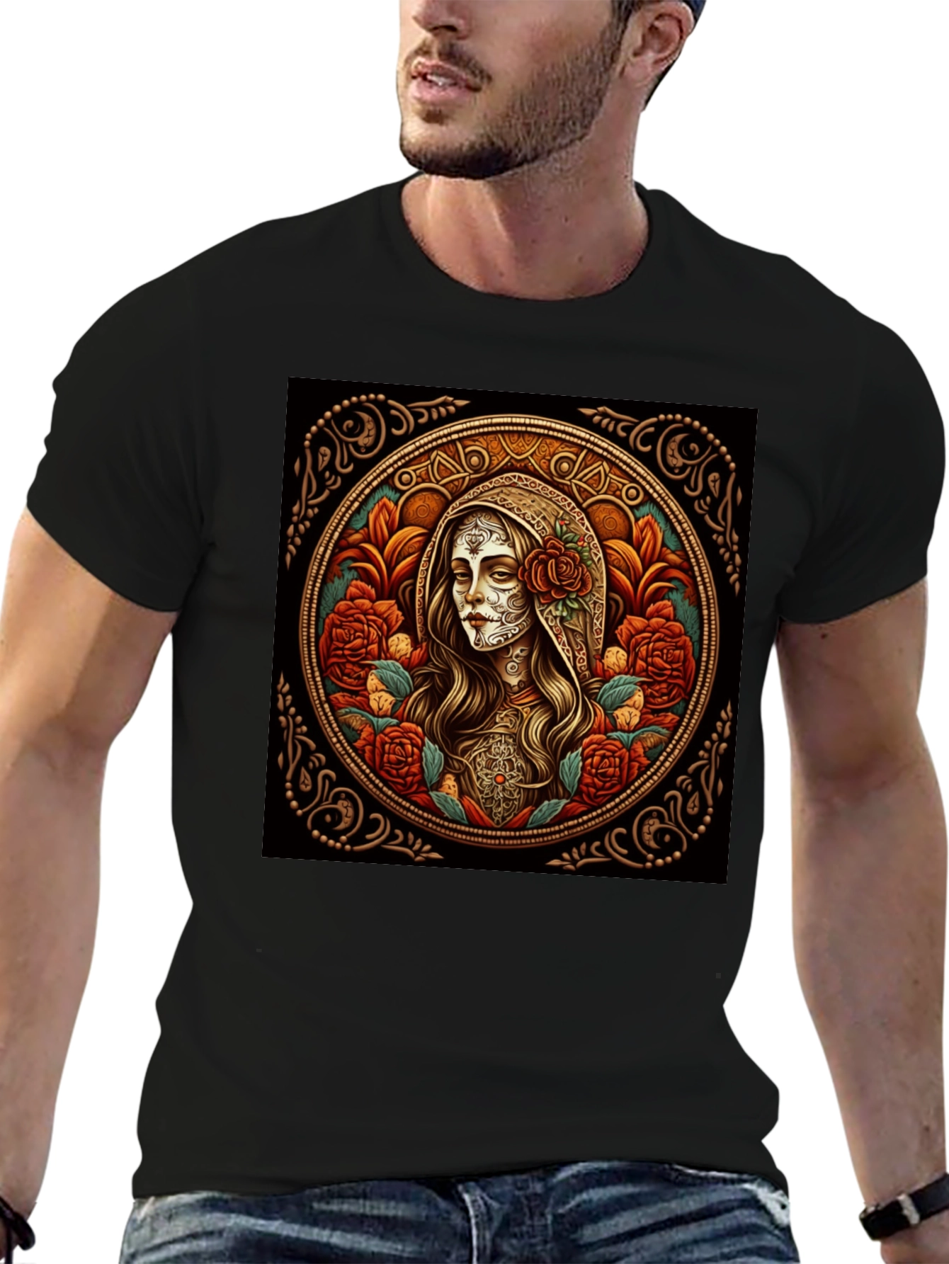 Black Day of the Dead T-Shirt view 6