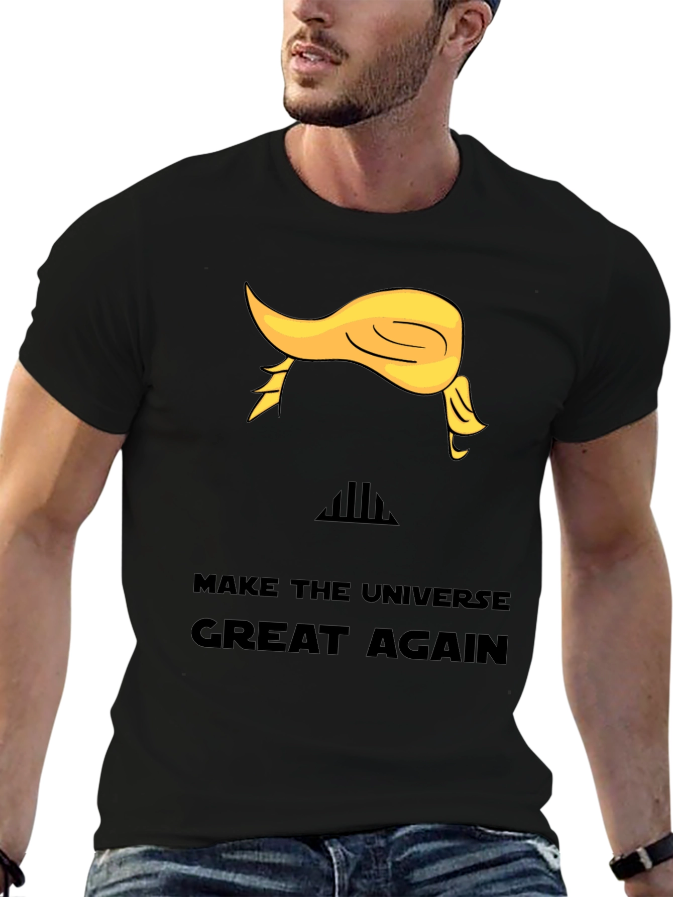 Black Make The Universe Great Again T-Shirt view 6