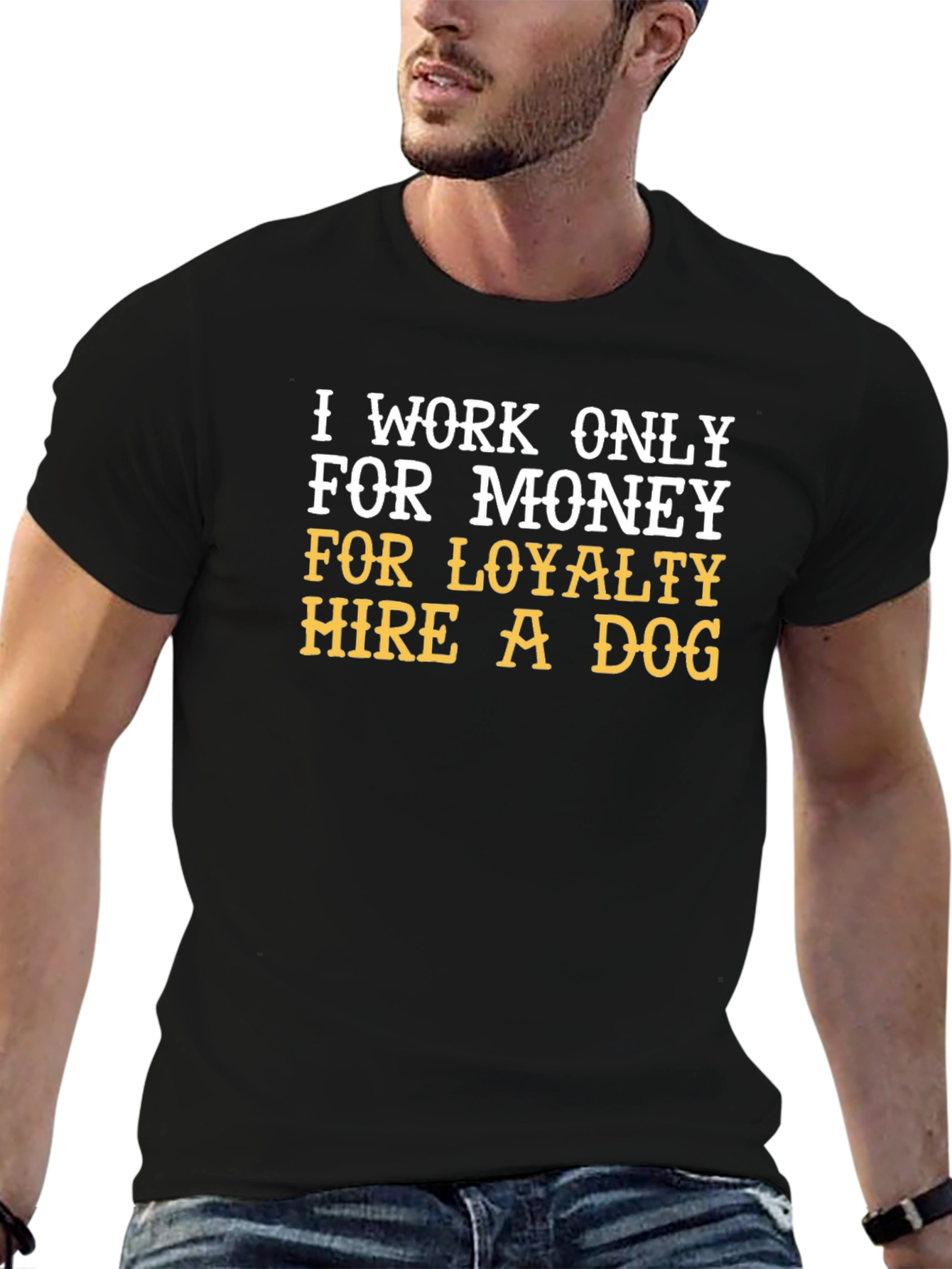 I Work Only for Money Graphic Tee - 6