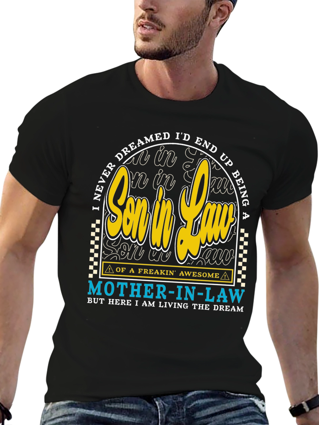 Black Son-in-Law Novelty Graphic T-Shirt view 6