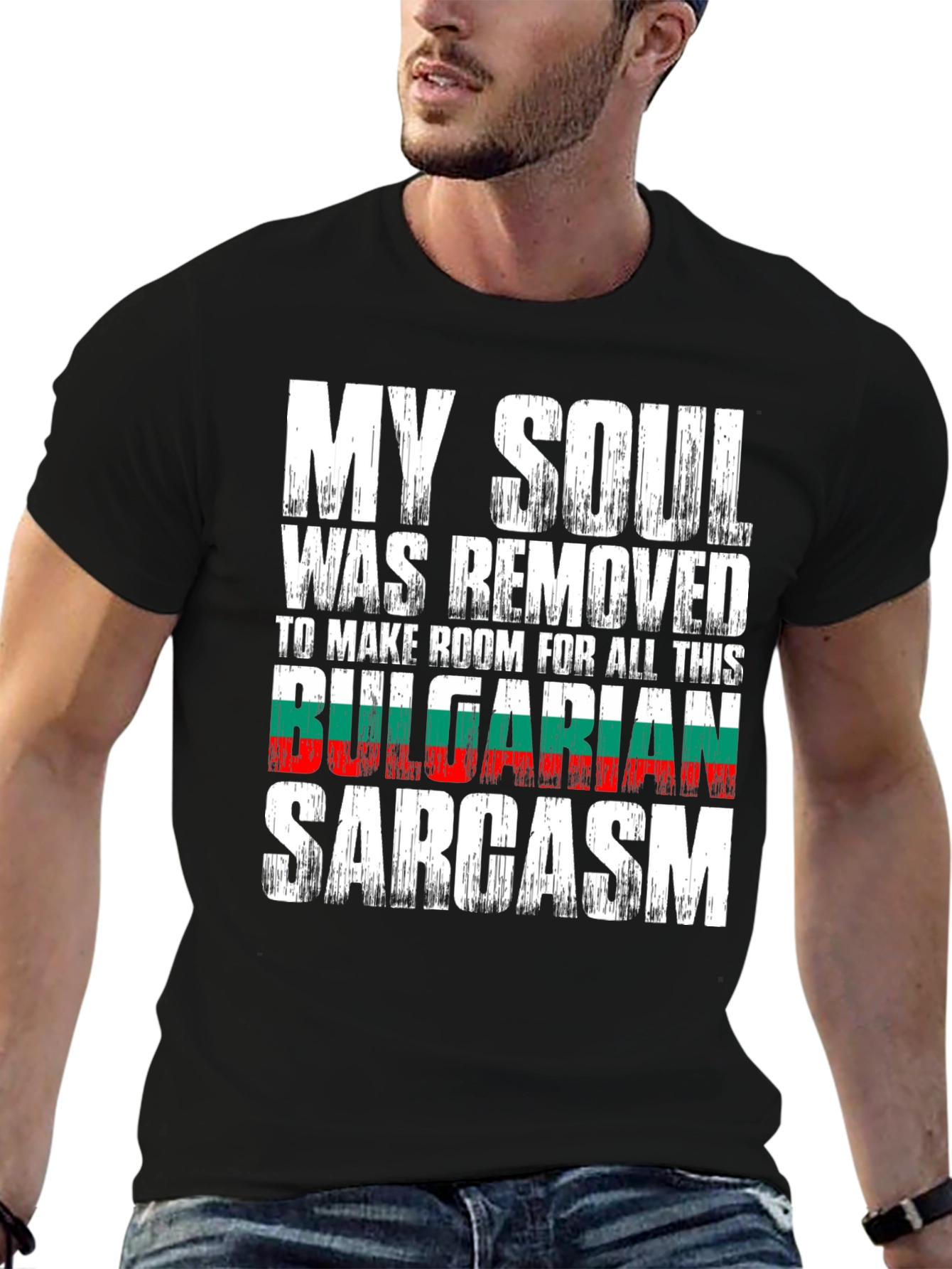 Black Funny Bulgarian Sarcasm T-Shirt view 6
