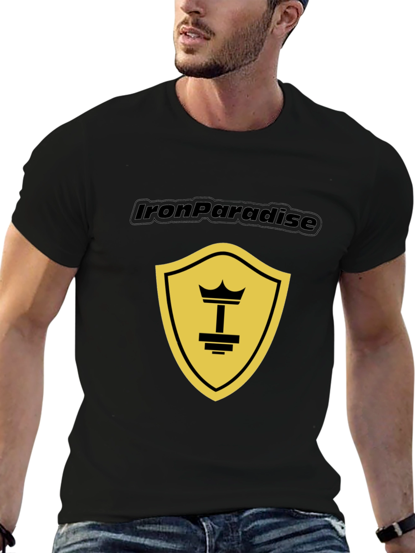 Black Iron Paradise Graphic Tee - Black view 6