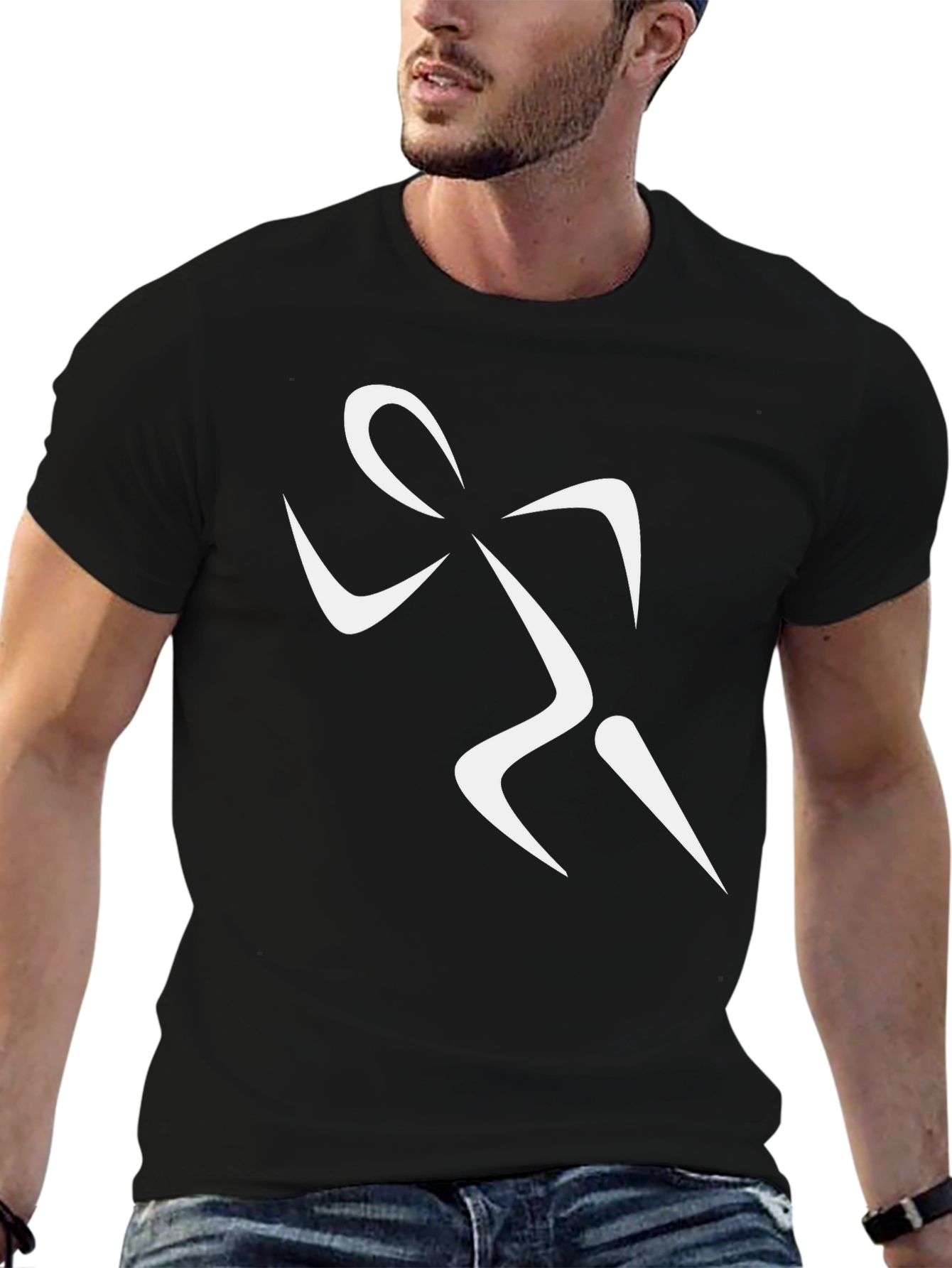 Black Runner Graphic Tee - Black view 6