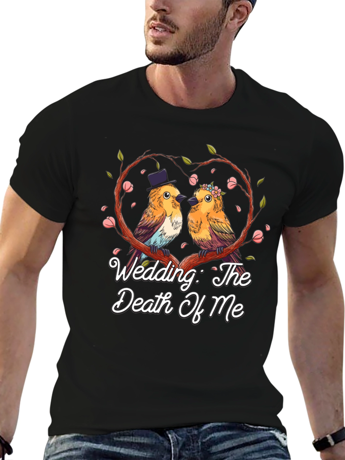 Black Wedding The Death Of Me Bird T-Shirt view 6