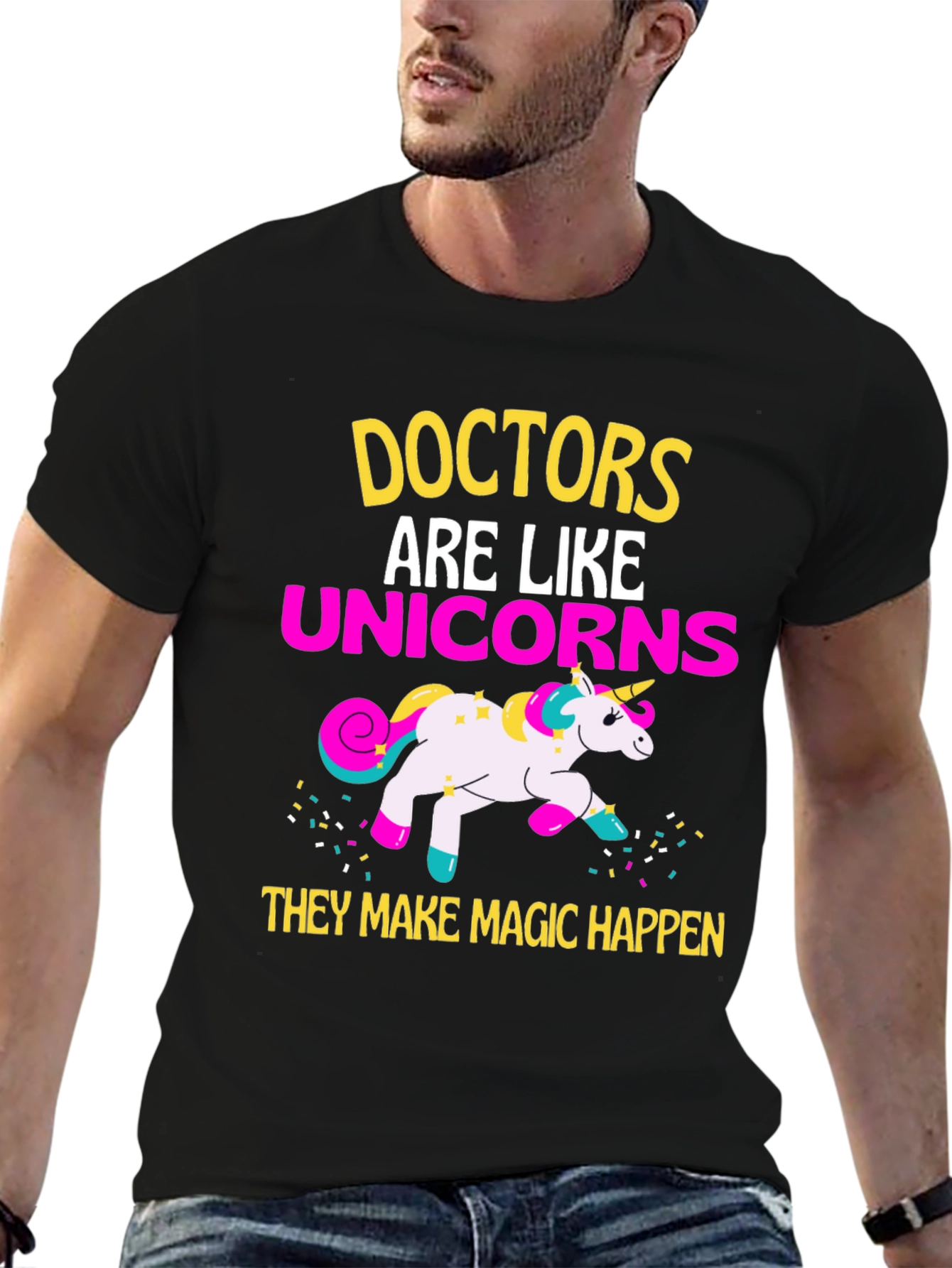 Black Doctors are Like Unicorns T-Shirt view 6