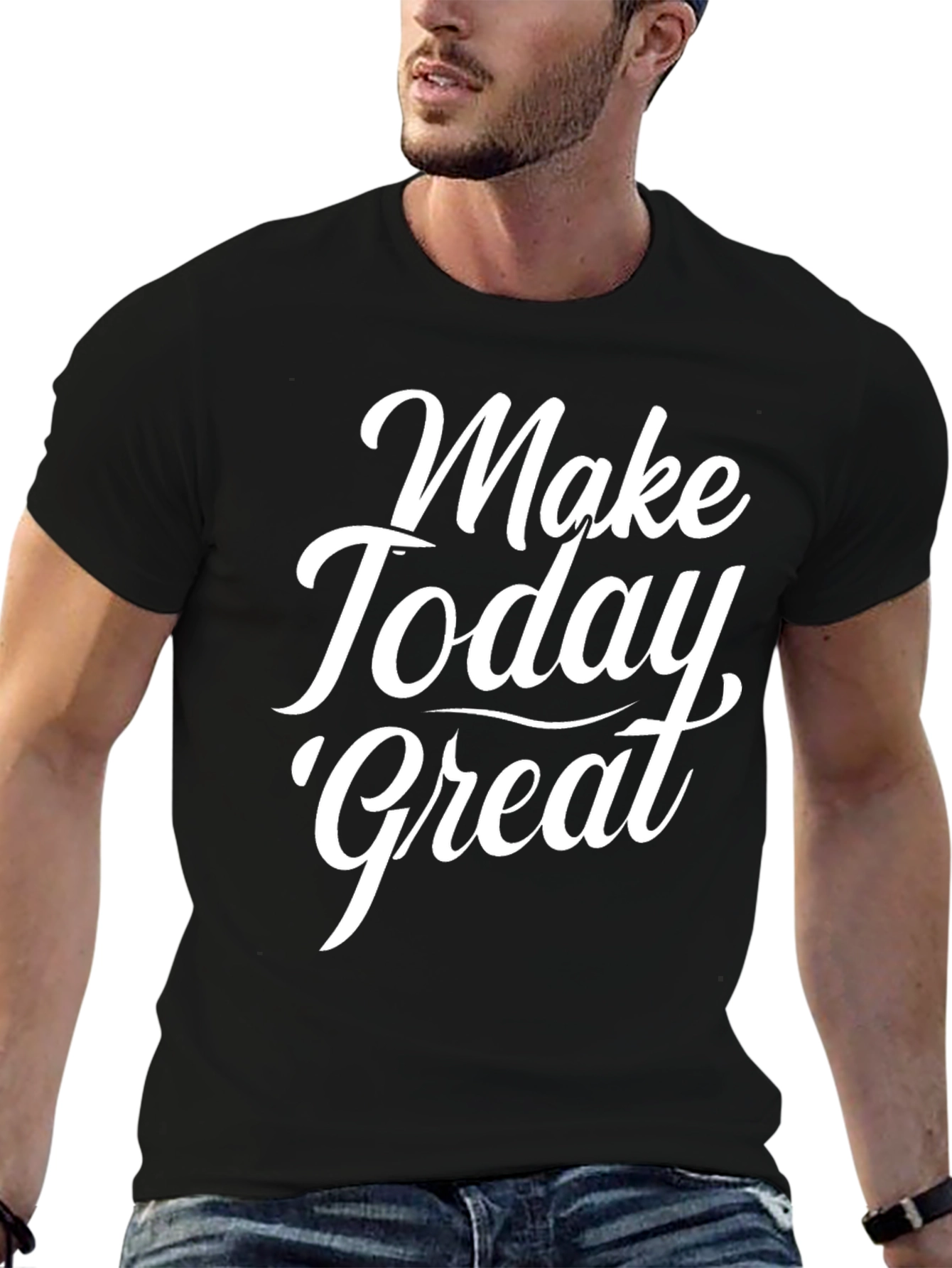 Black Make Today Great Black T-Shirt view 6