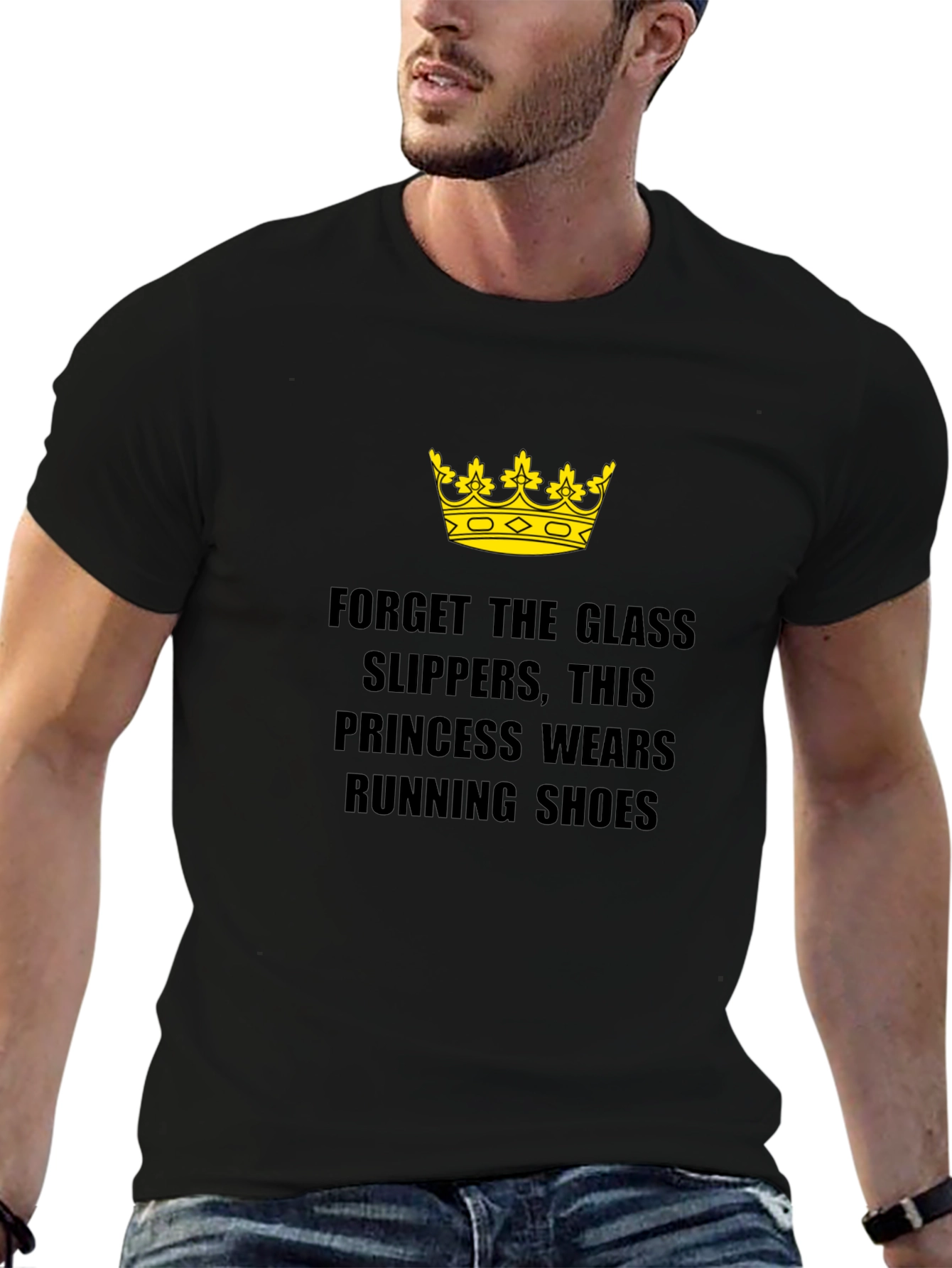 Black Princess Running Shoes Black T-Shirt view 6