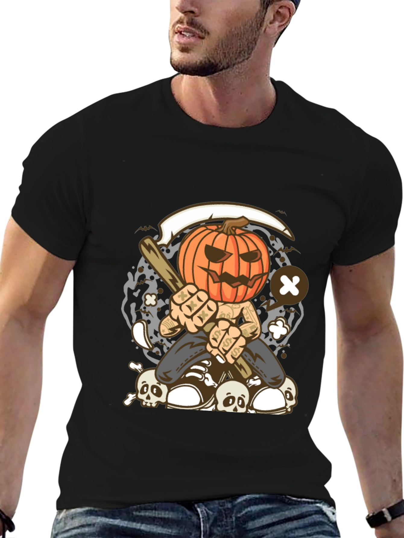 Pumpkin Head Halloween T-Shirt - 6
