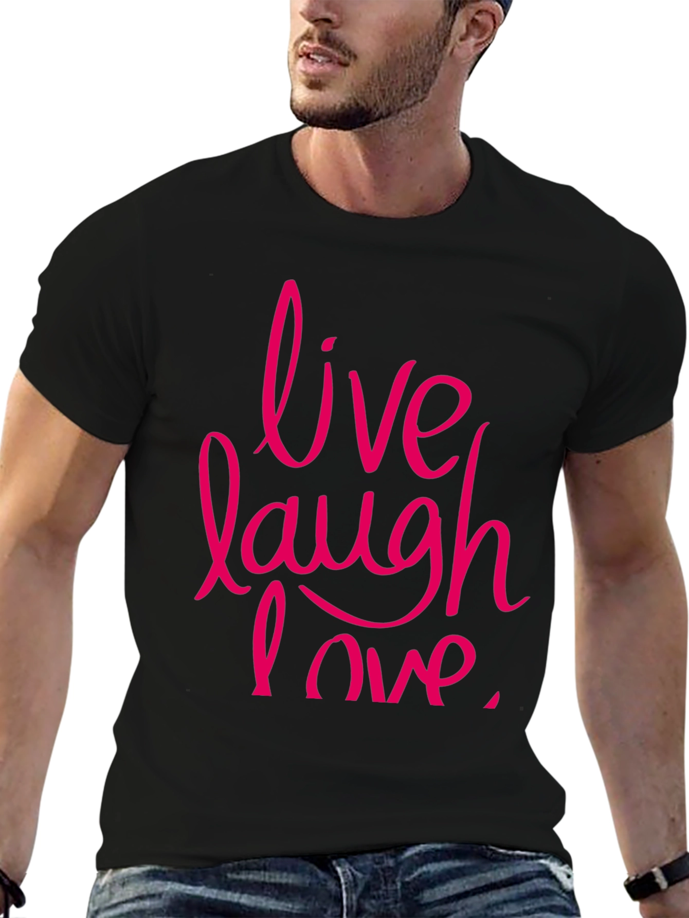 Black Live Laugh Love Graphic Tee view 6