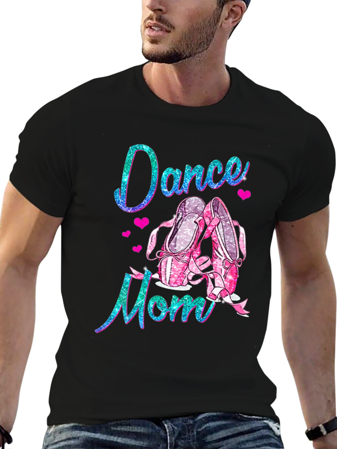 Dance Mom Tee: Glitter Ballet Shoes T-Shirt - 6