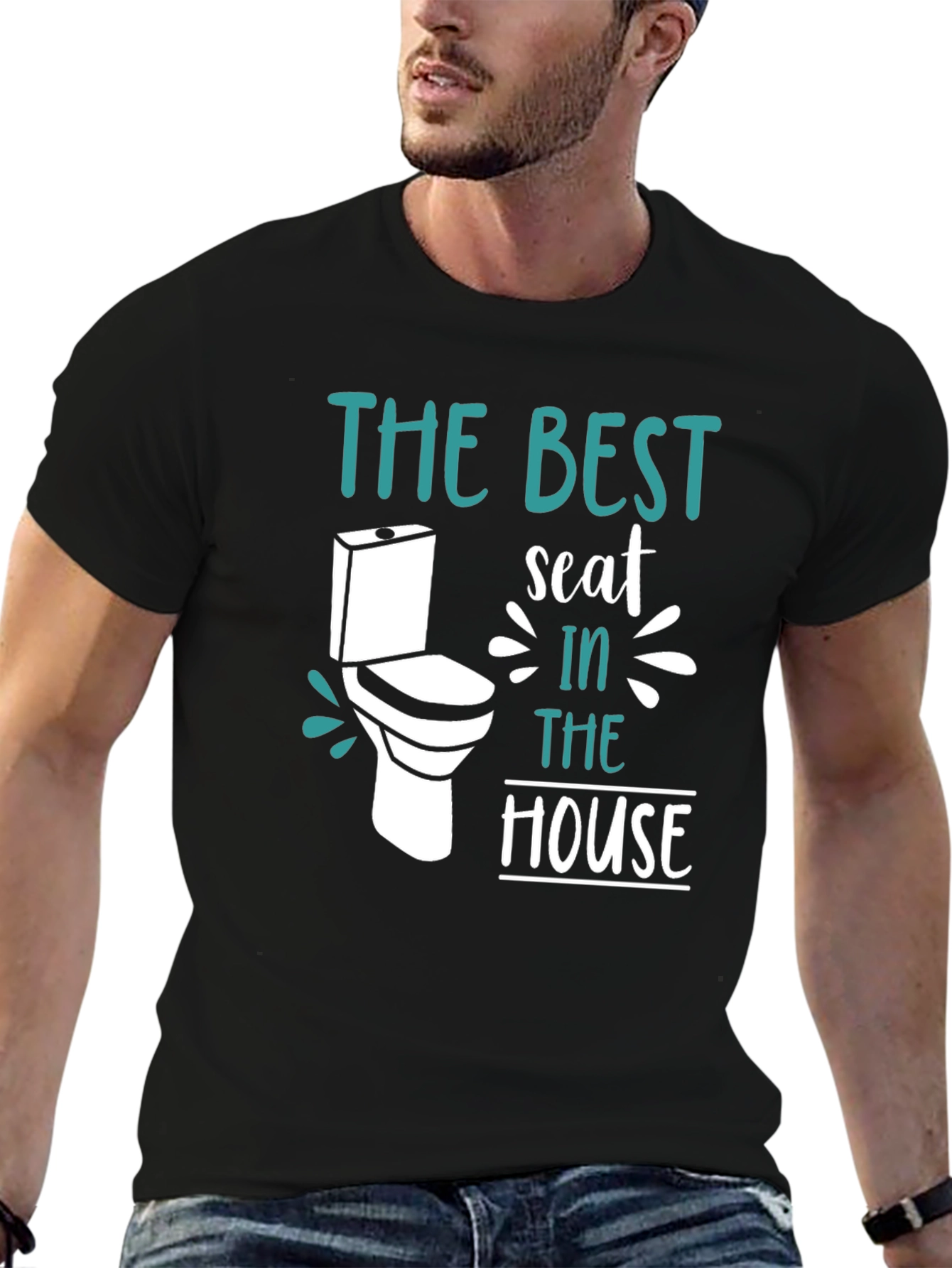 Black Best Seat in the House Graphic T-Shirt view 6