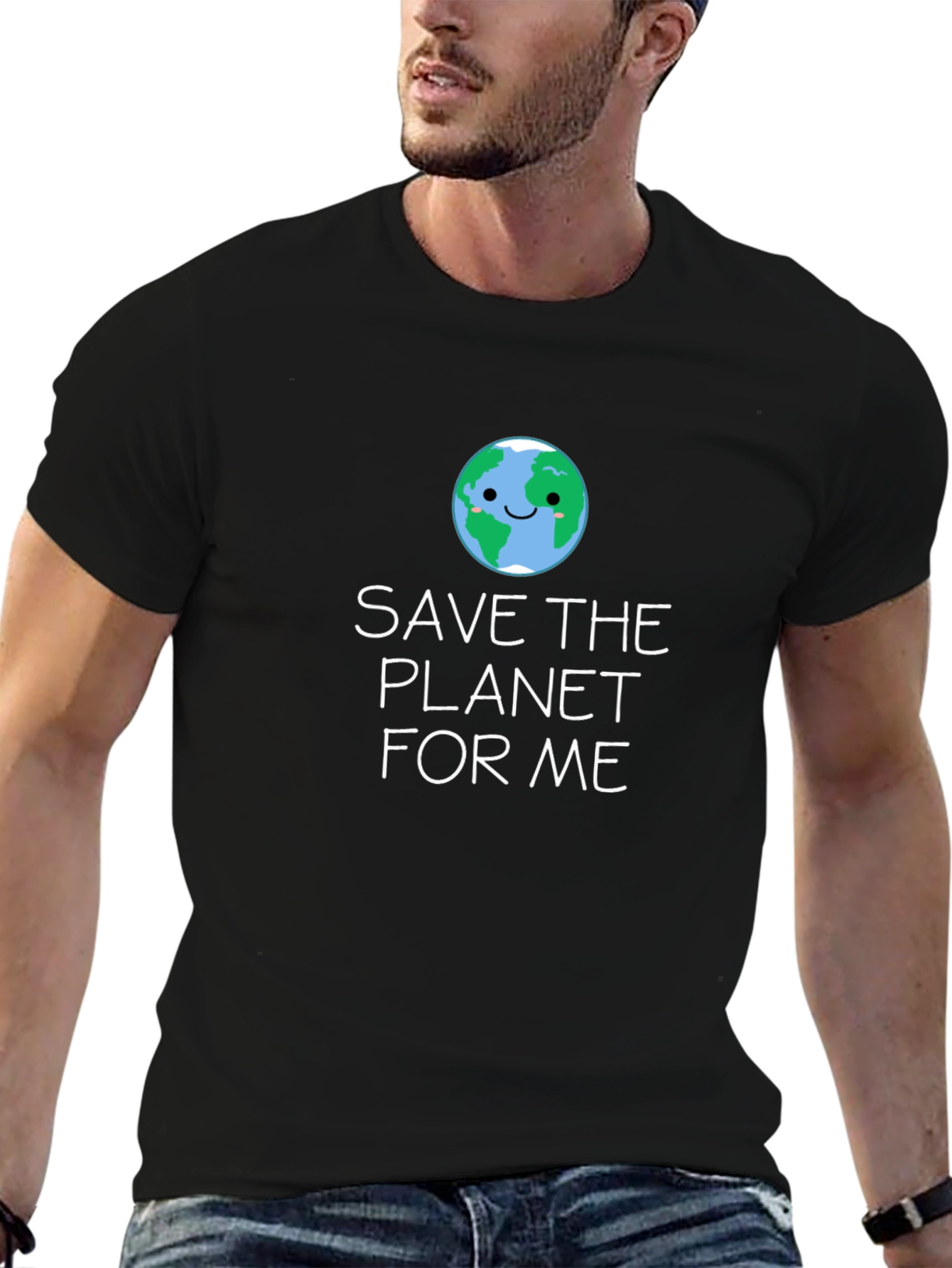 Black Save the Planet T-Shirt view 6