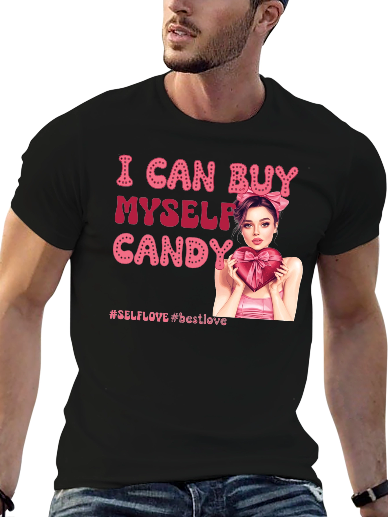 Black I Can Buy Myself Candy Graphic Tee view 6