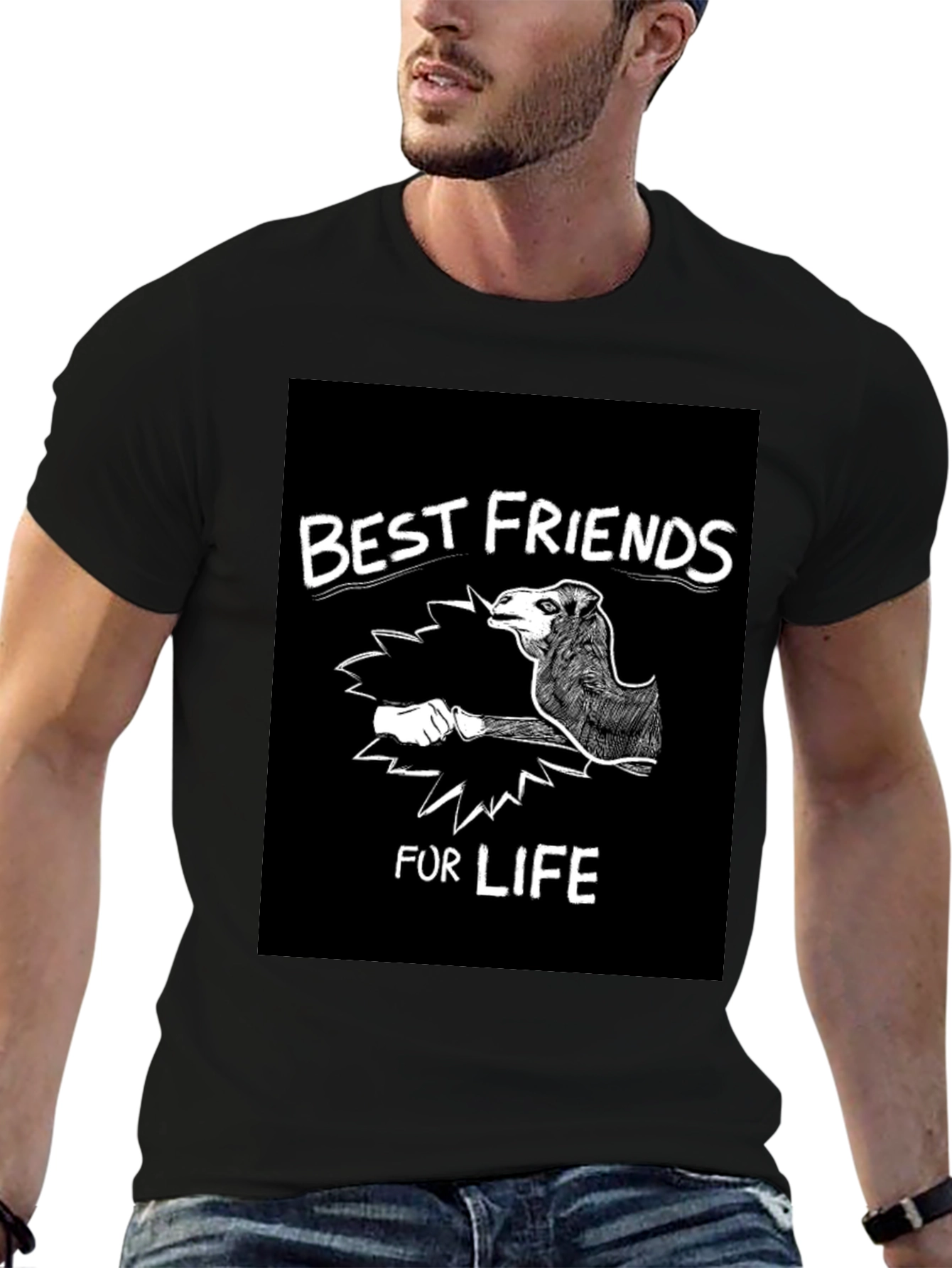 Black Best Friends for Life T-Shirt view 6