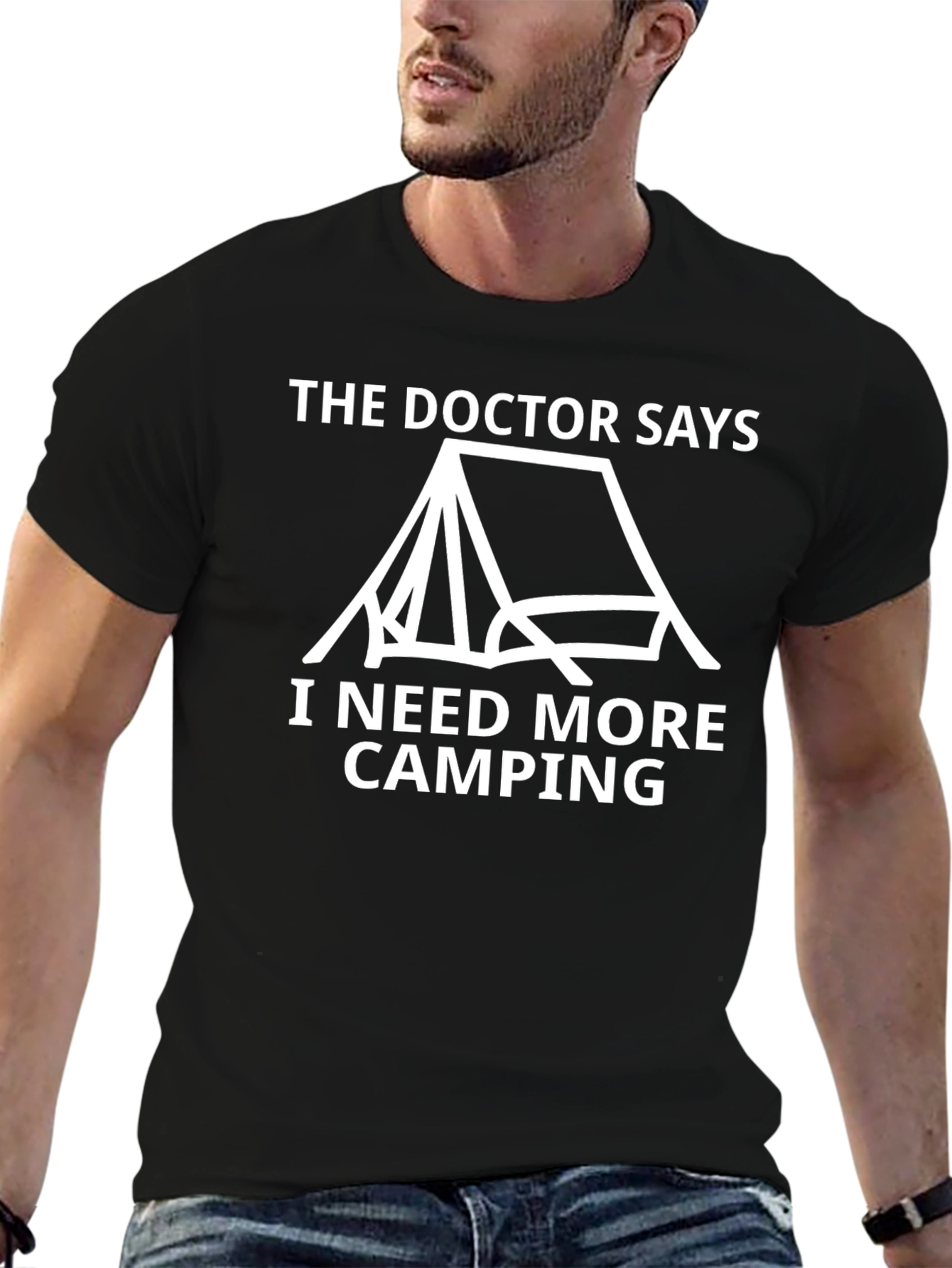 Black Camping Needs T-Shirt - The Doctor Says view 6