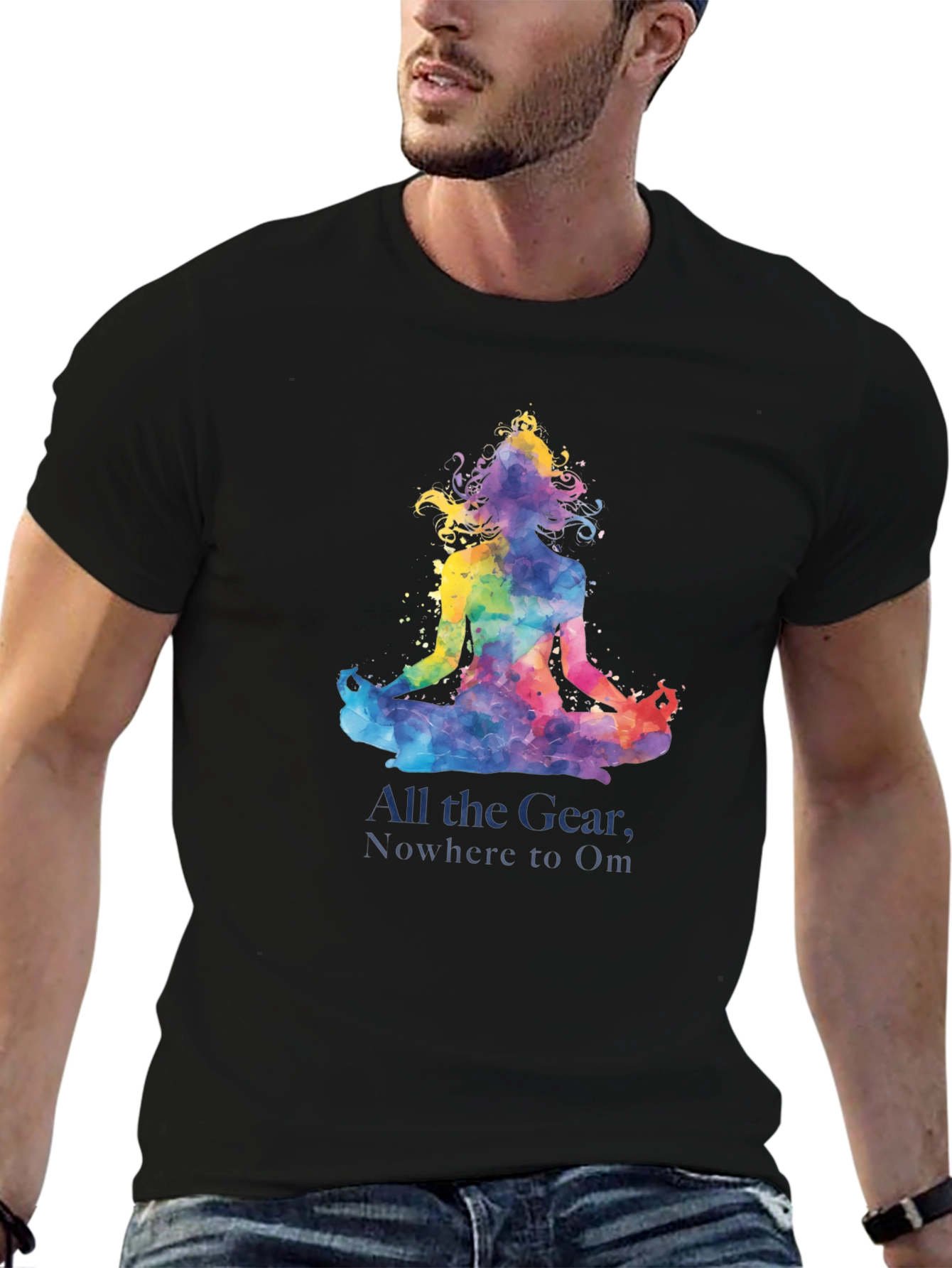 Black Zen Yoga T-Shirt - All the Gear, Nowhere to Om view 6