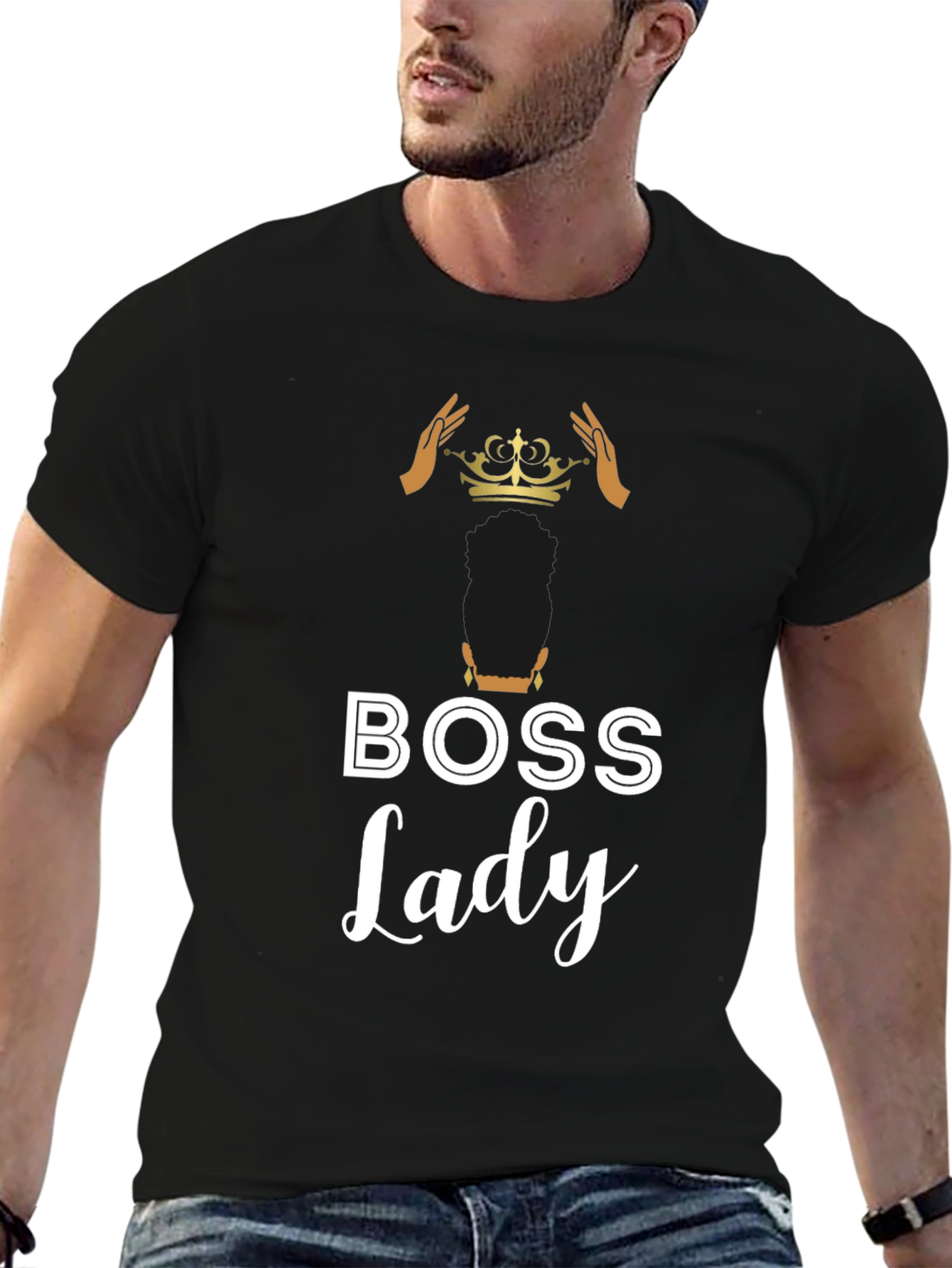 Black Boss Lady Graphic Tee - Black view 6