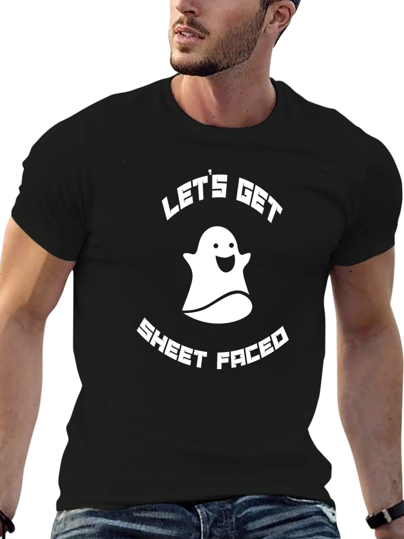 Black Let's Get Sheet Faced T-Shirt view 6