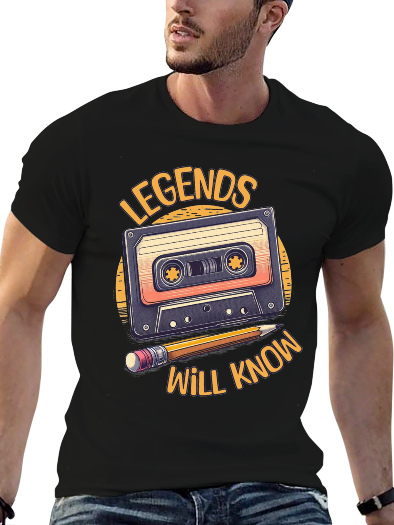 Black Legends Cassette Tape T-Shirt view 6