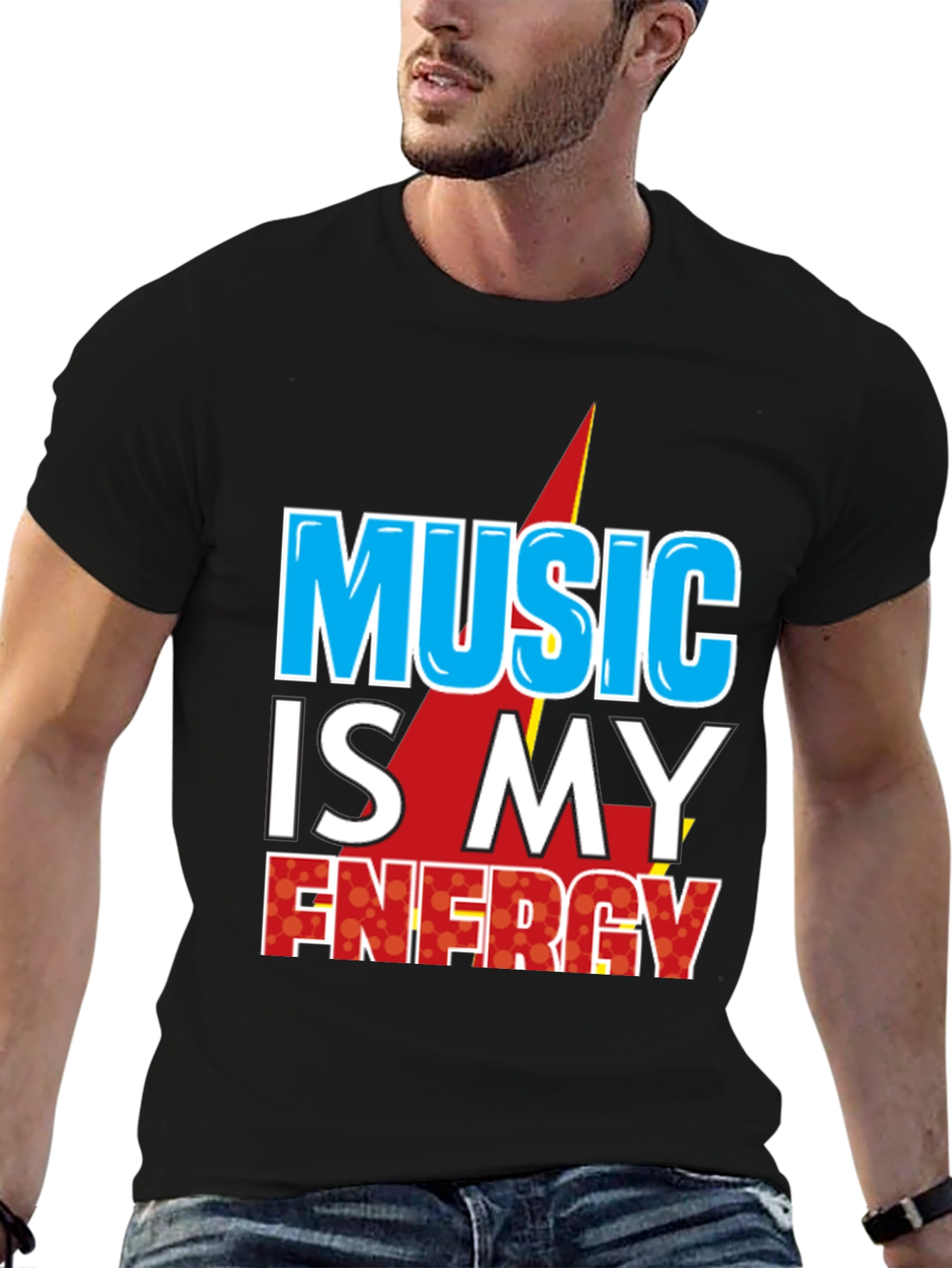 Black Music is My Energy Graphic Tee - Black view 6