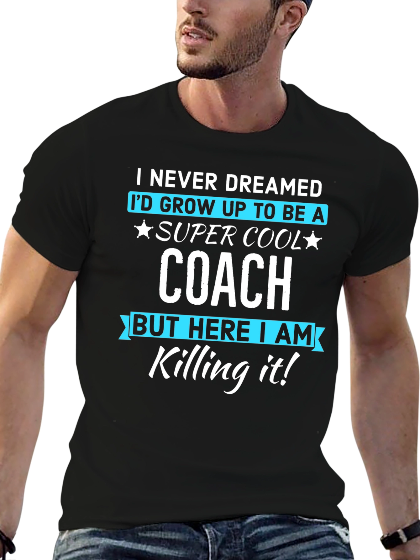 Black Super Cool Coach T-Shirt - Never Dreamed Tee view 6