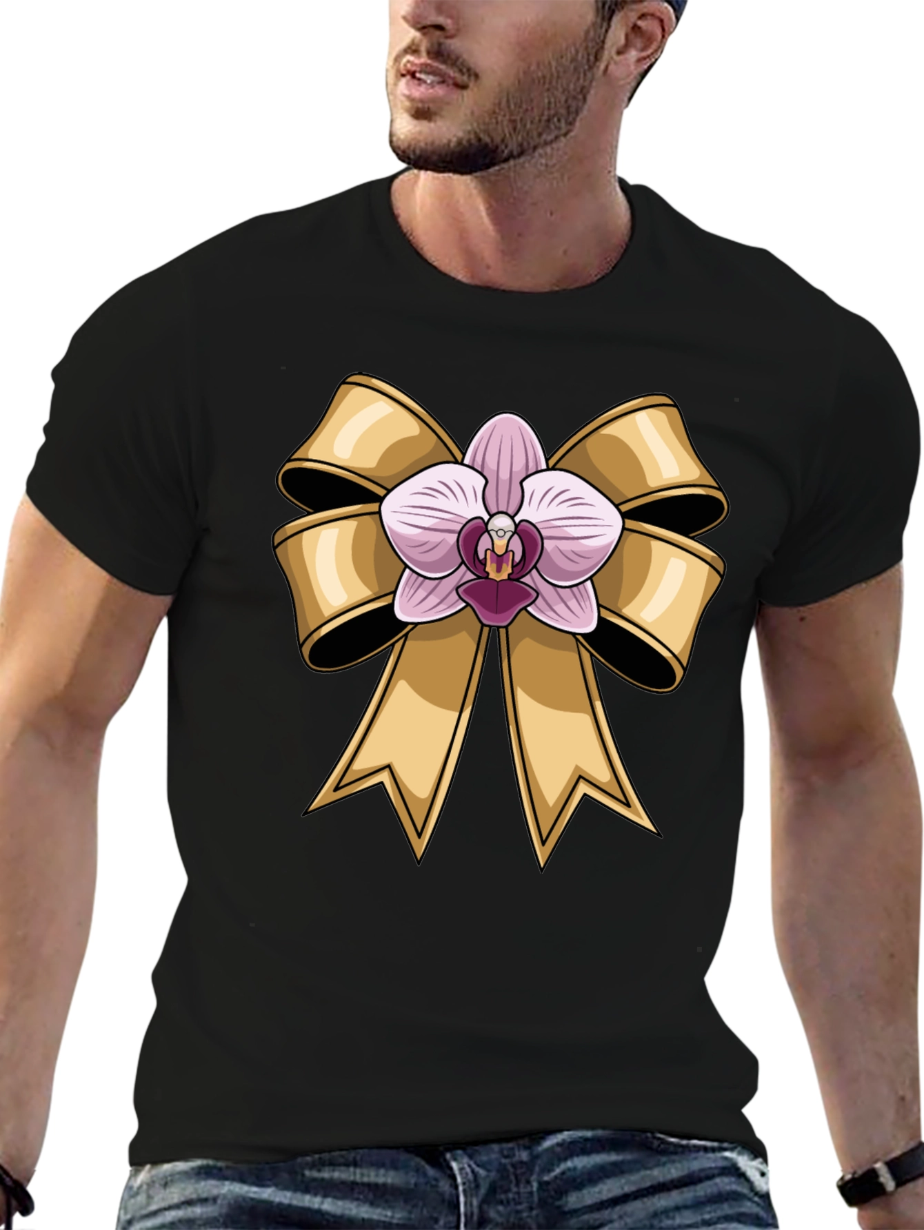 Black Orchid Bow Black T-Shirt view 6