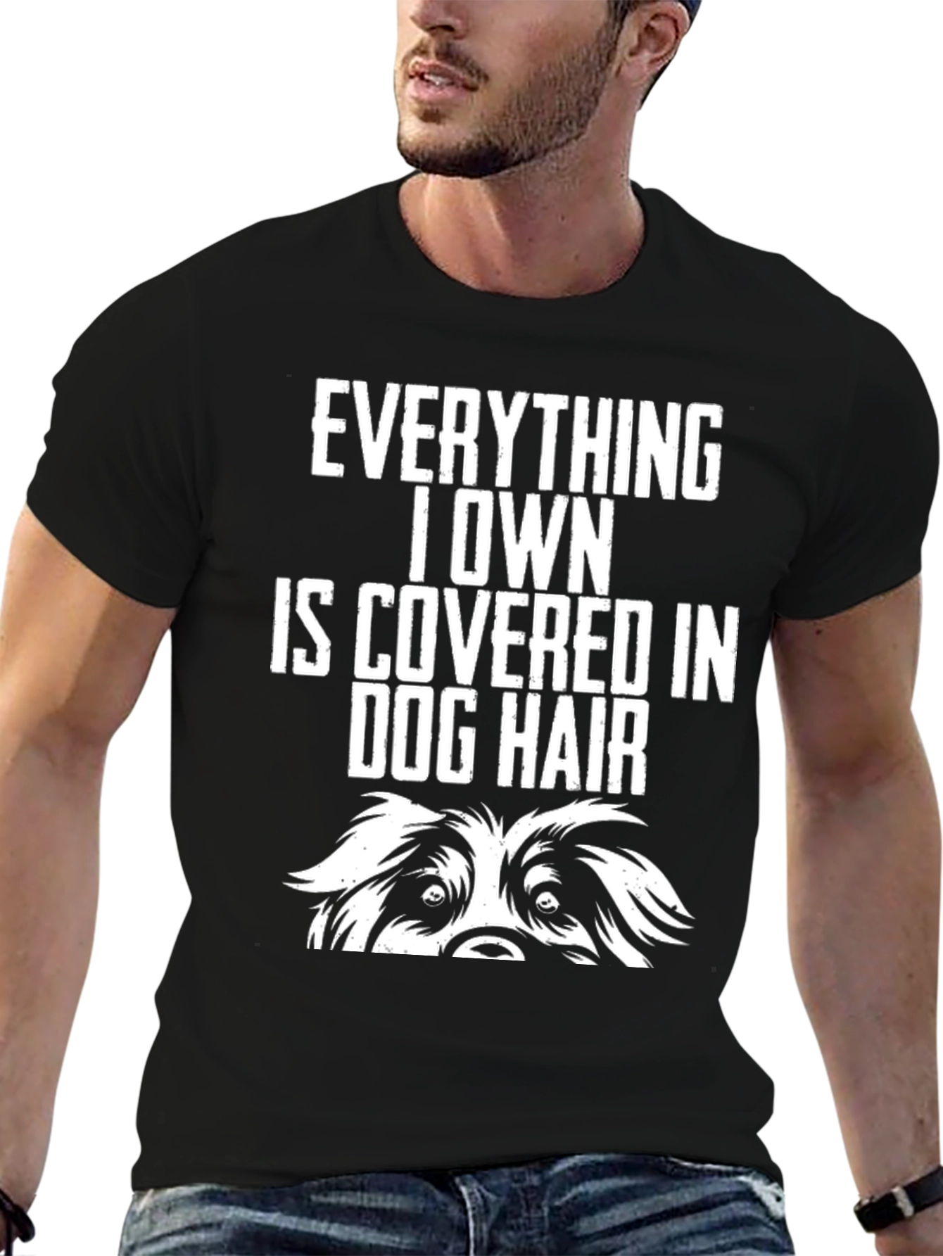 Black Dog Hair T-Shirt view 6