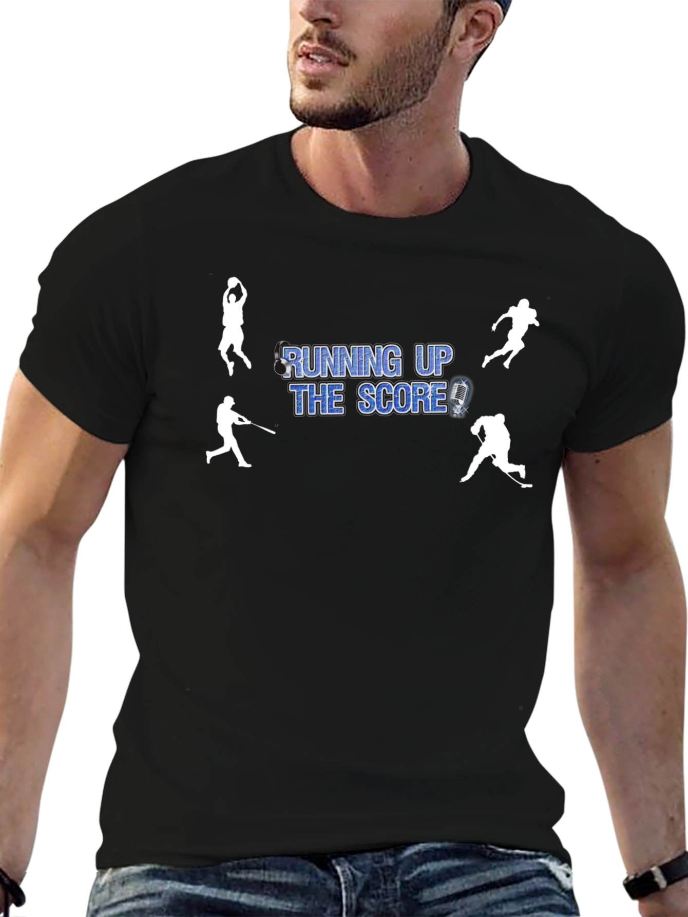 Black Running Up The Score Black T-Shirt view 6