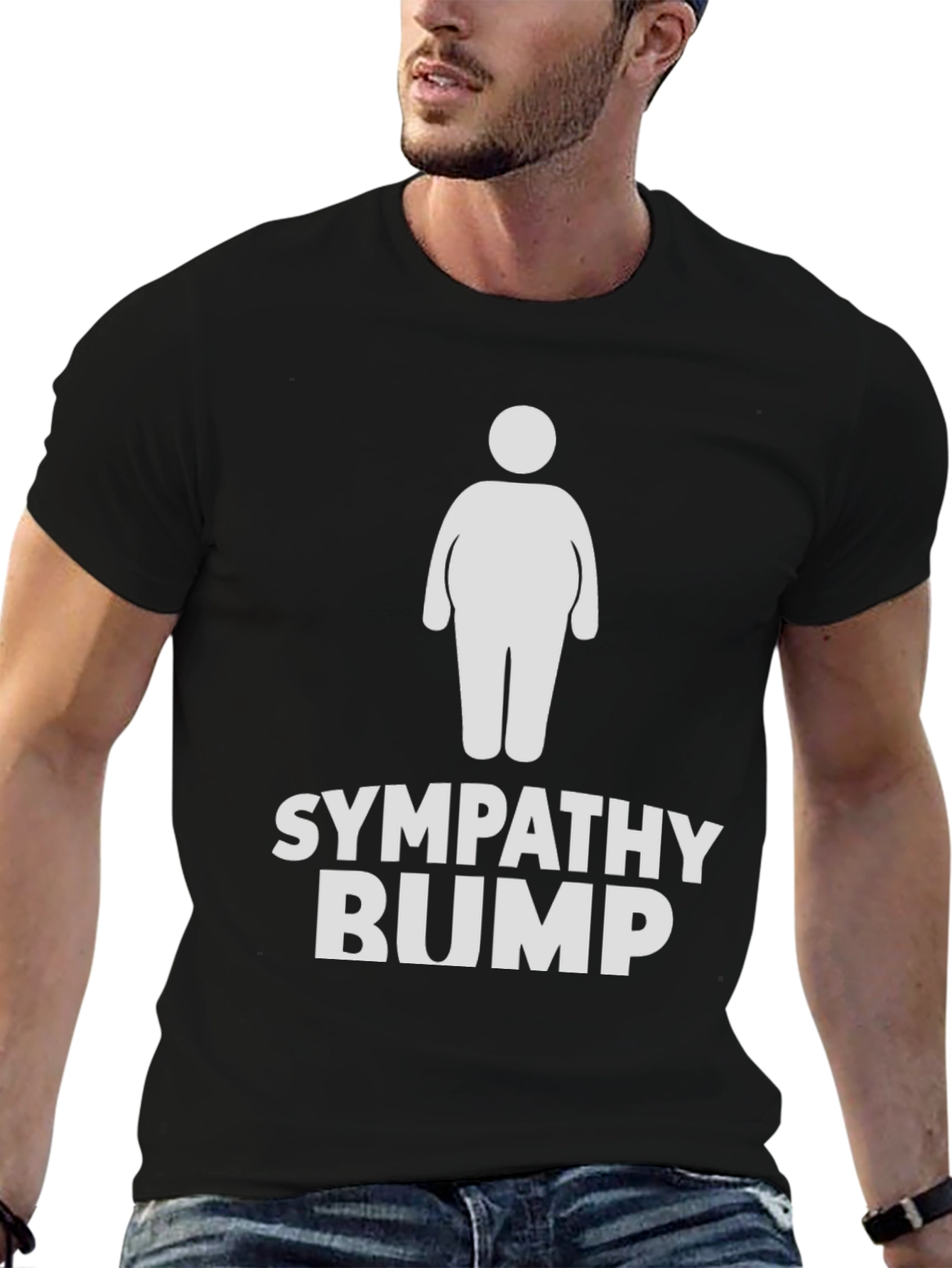 Black Sympathy Bump Funny T-Shirt view 6