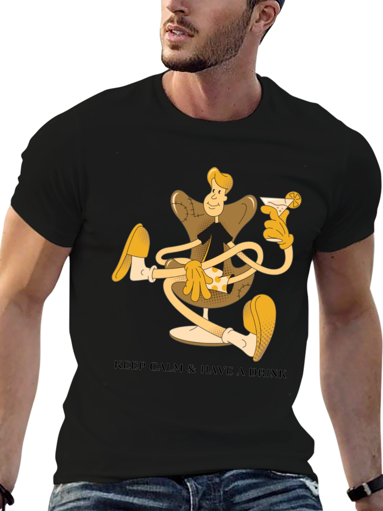 Black Relax and Unwind Graphic T-Shirt view 6