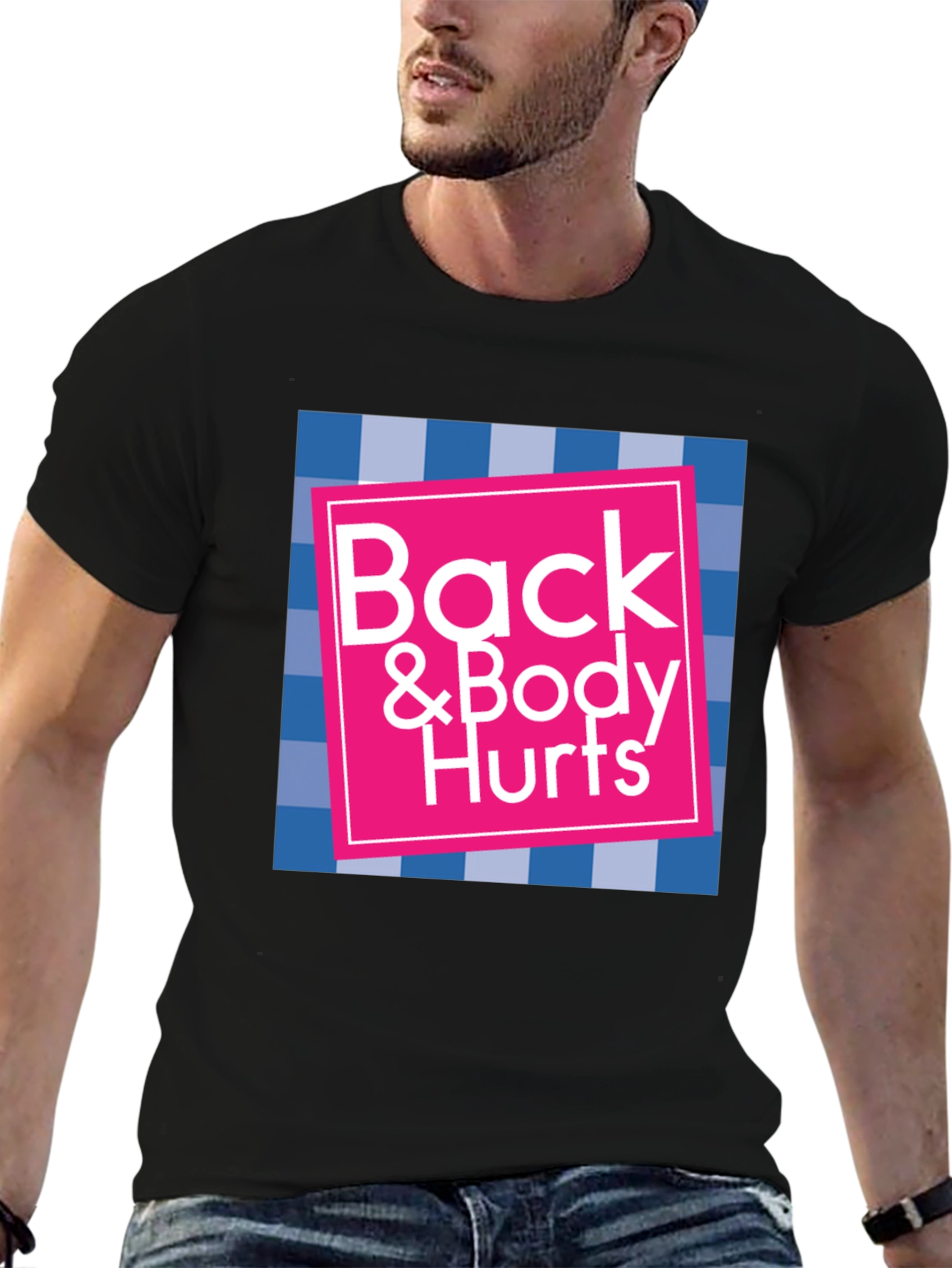 Black Back & Body Hurts Graphic T-Shirt view 6