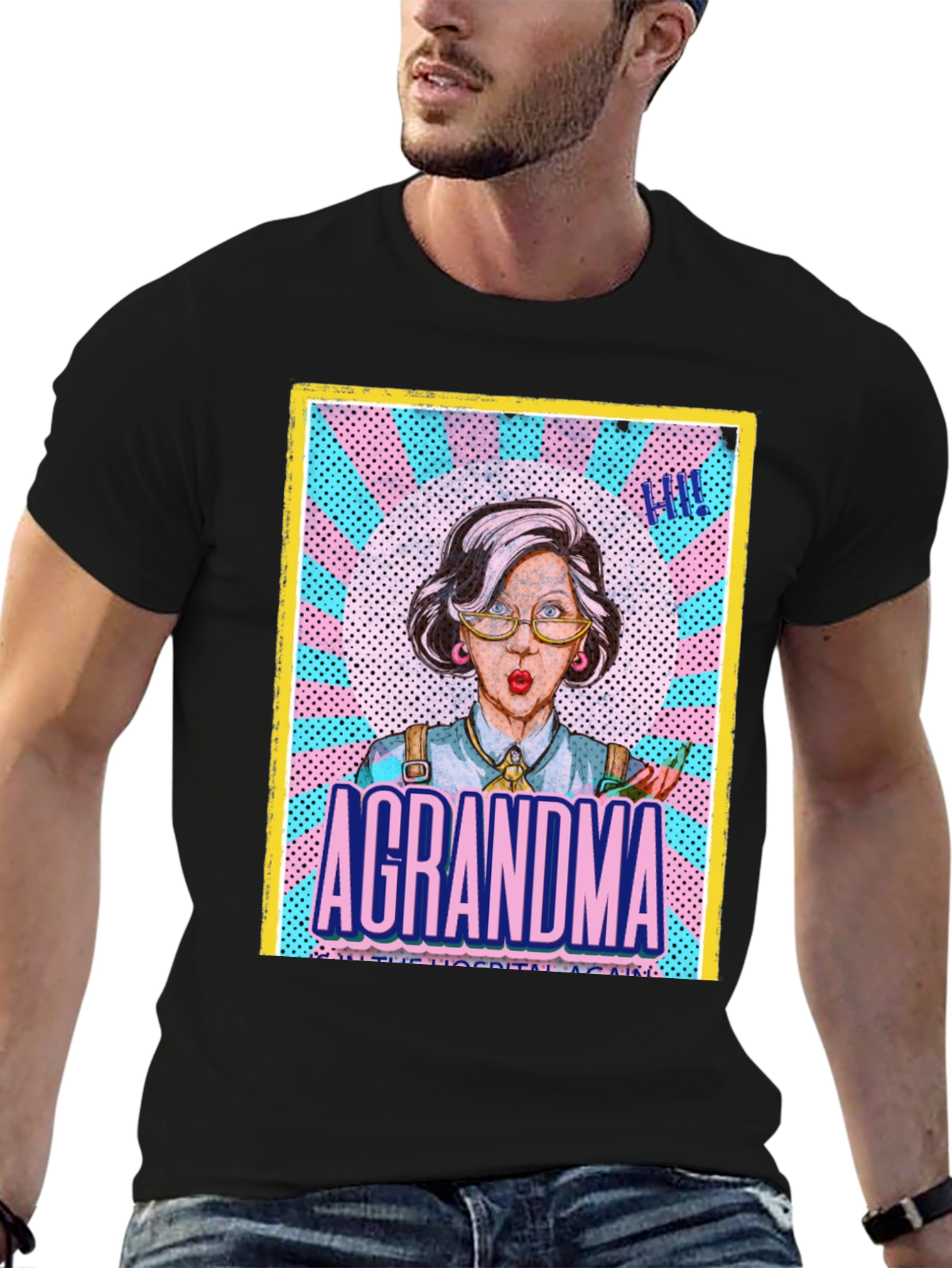 Black A GRANDMA T-Shirt - Unisex view 6